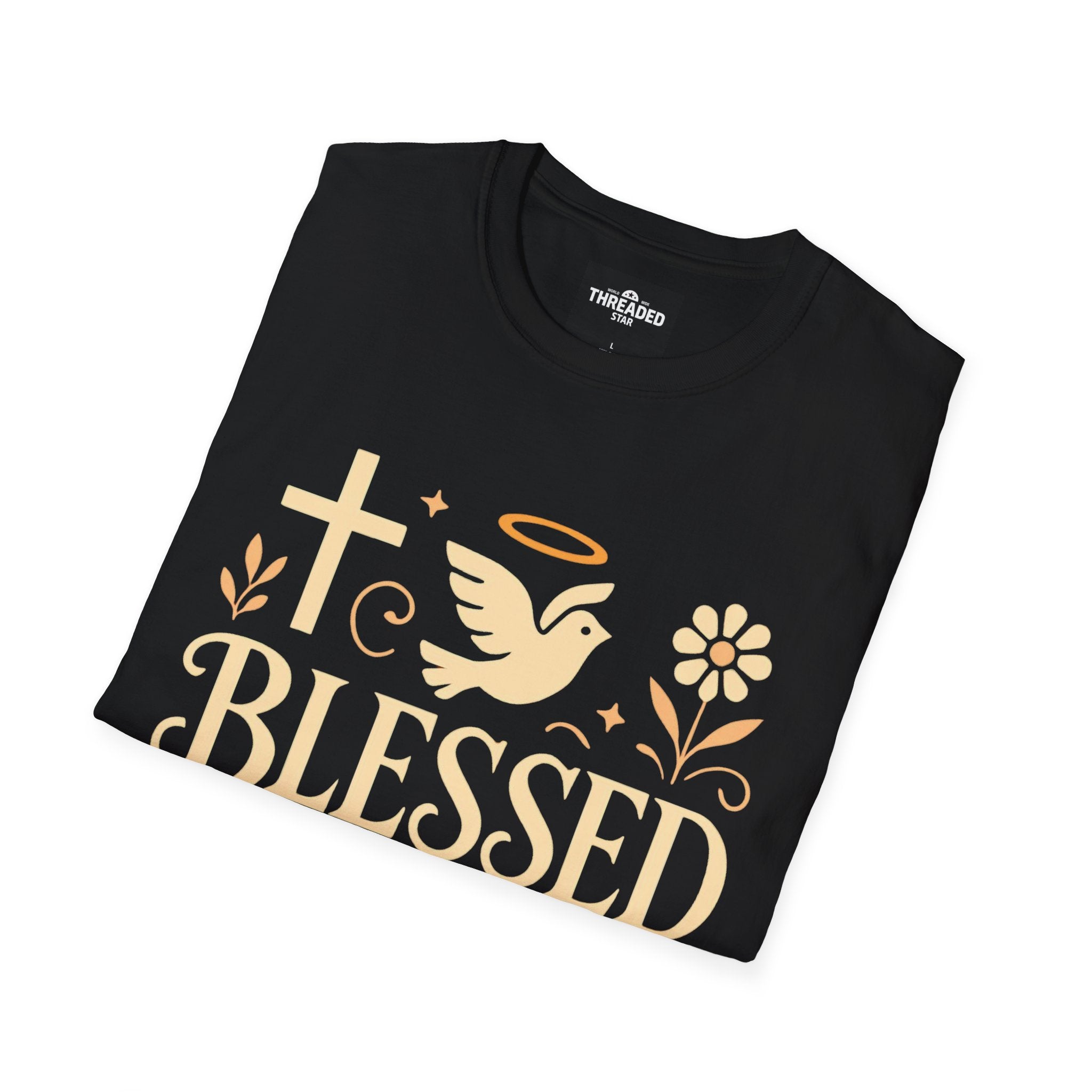 Blessed Floral Tee — Christian Faith Inspirational T-Shirt