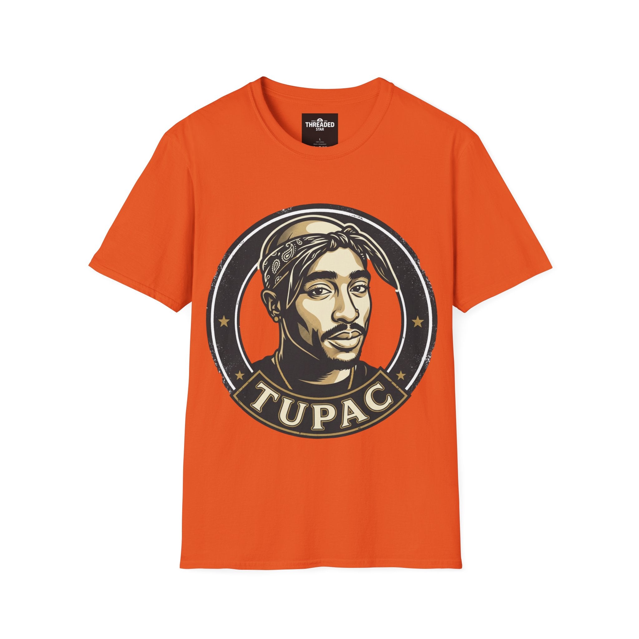Retro Hip-Hop Portrait T-Shirt — 'Pac' Graphic Tee