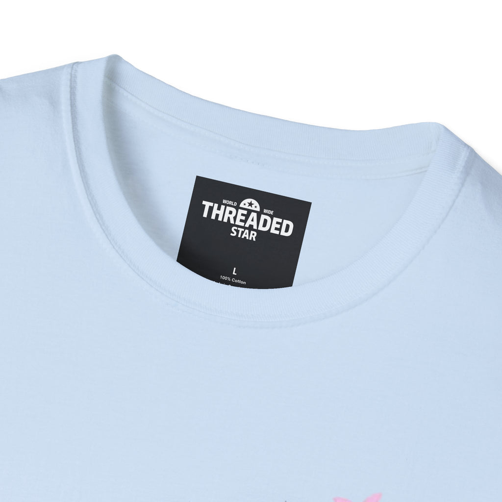 Music Notes Watercolor T-Shirt – Pink & Blue Melody Graphic Tee