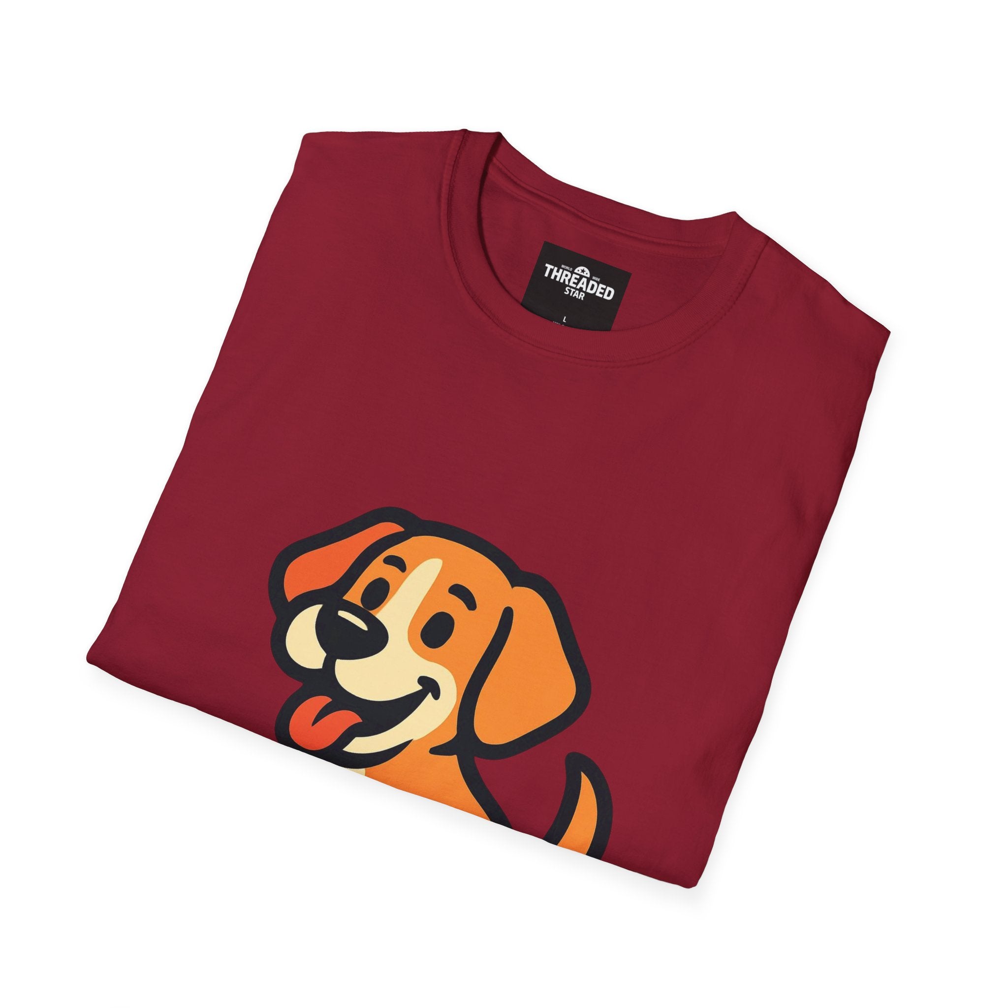 Cute Cartoon Puppy T-Shirt — Playful Dog Graphic Tee for Pet Lovers