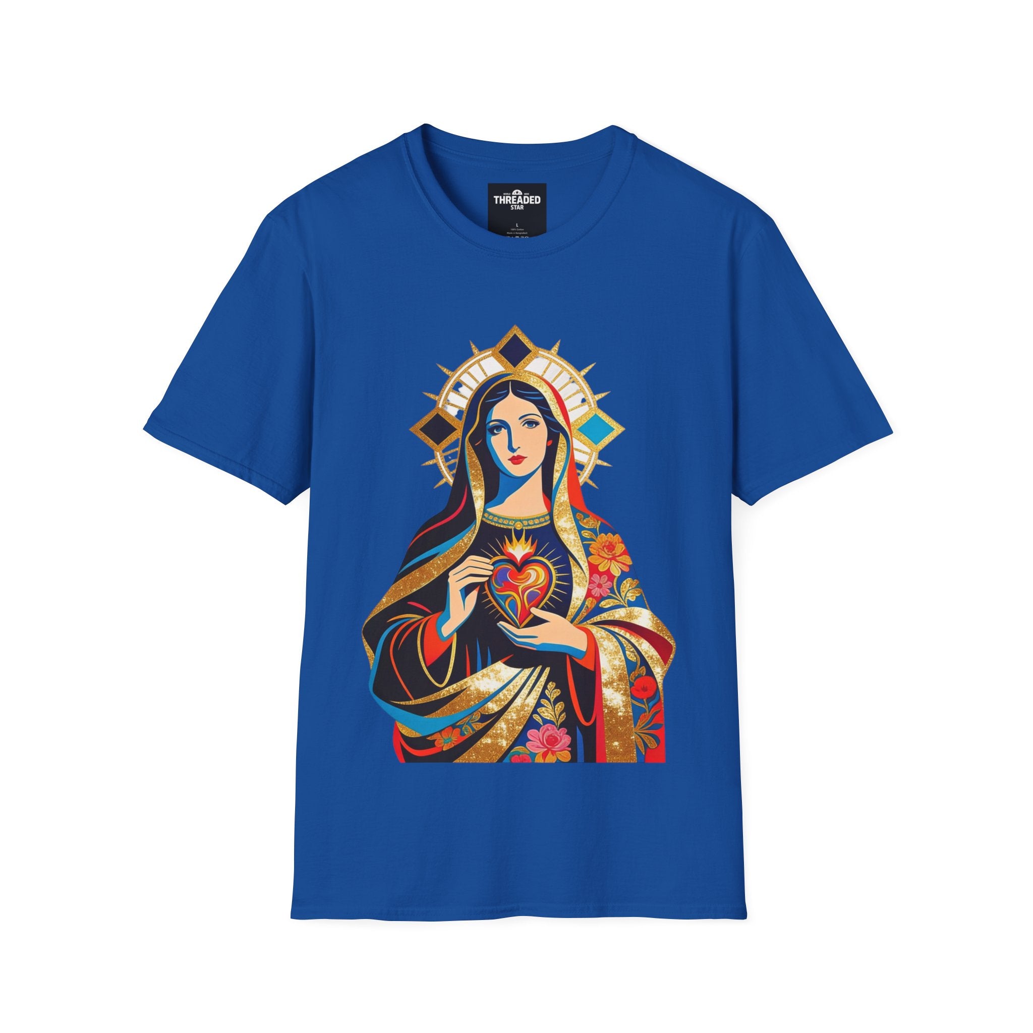 Sacred Heart Virgin Mary T-Shirt — Colorful Religious Catholic Tee
