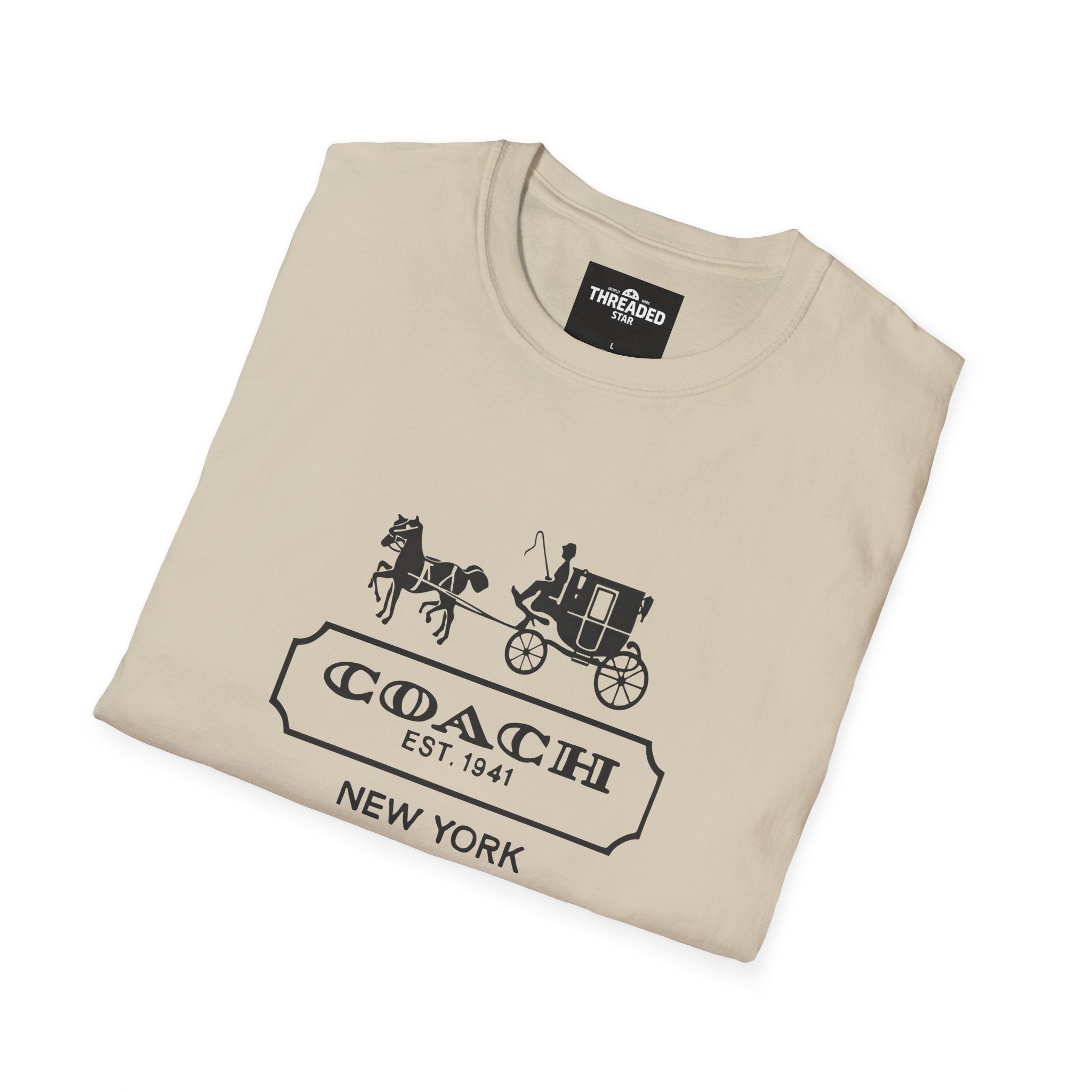 Unisex T-Shirt — Vintage Coach Carriage Logo “COACH EST. 1941 NEW YORK”