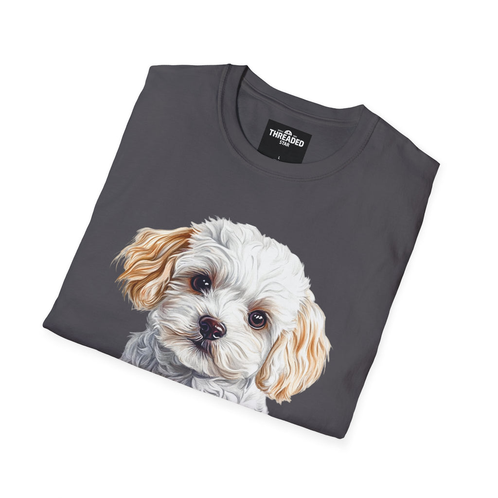 Puppy Portrait T-Shirt — Cute Maltese/Poodle Dog Graphic Tee