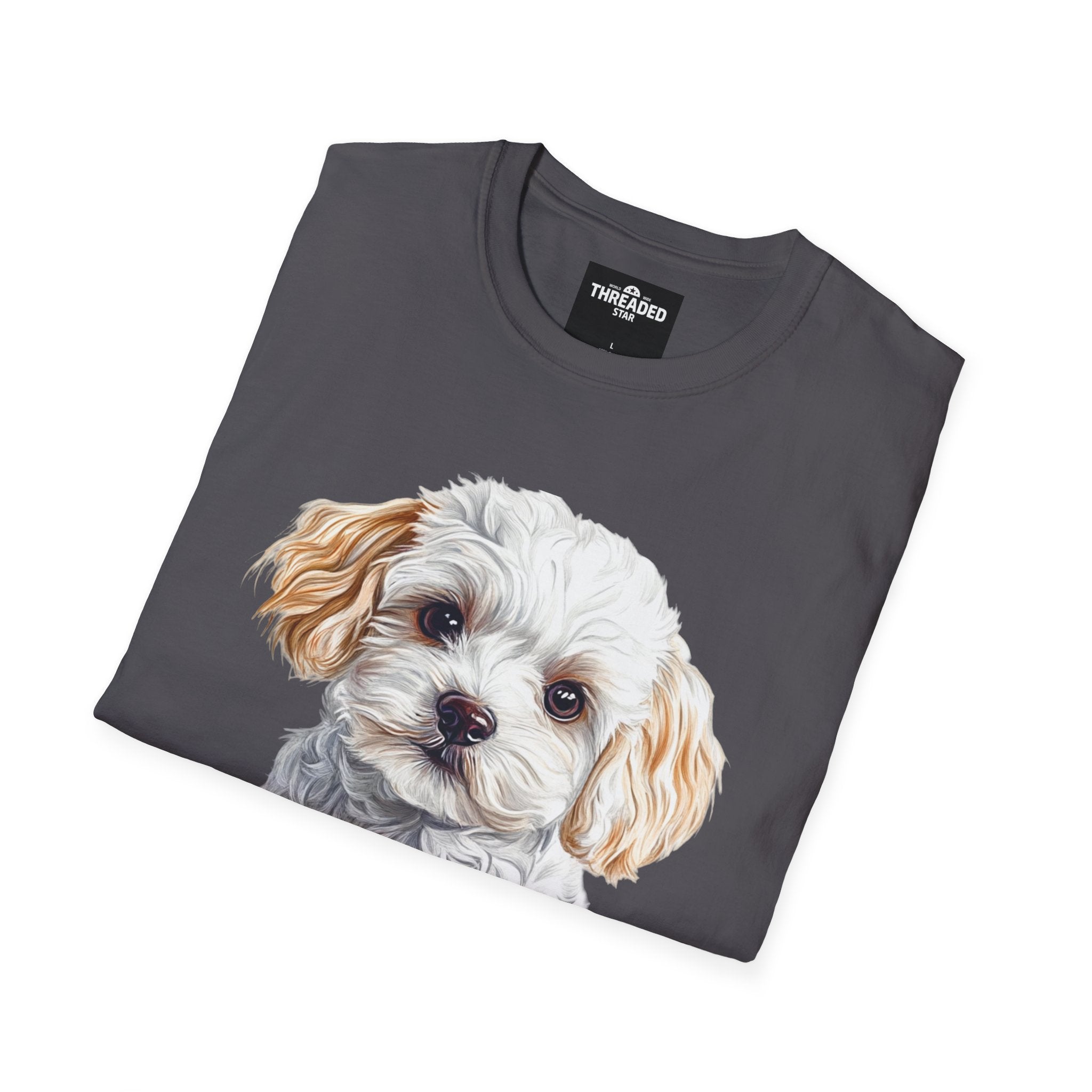 Puppy Portrait T-Shirt — Cute Maltese/Poodle Dog Graphic Tee