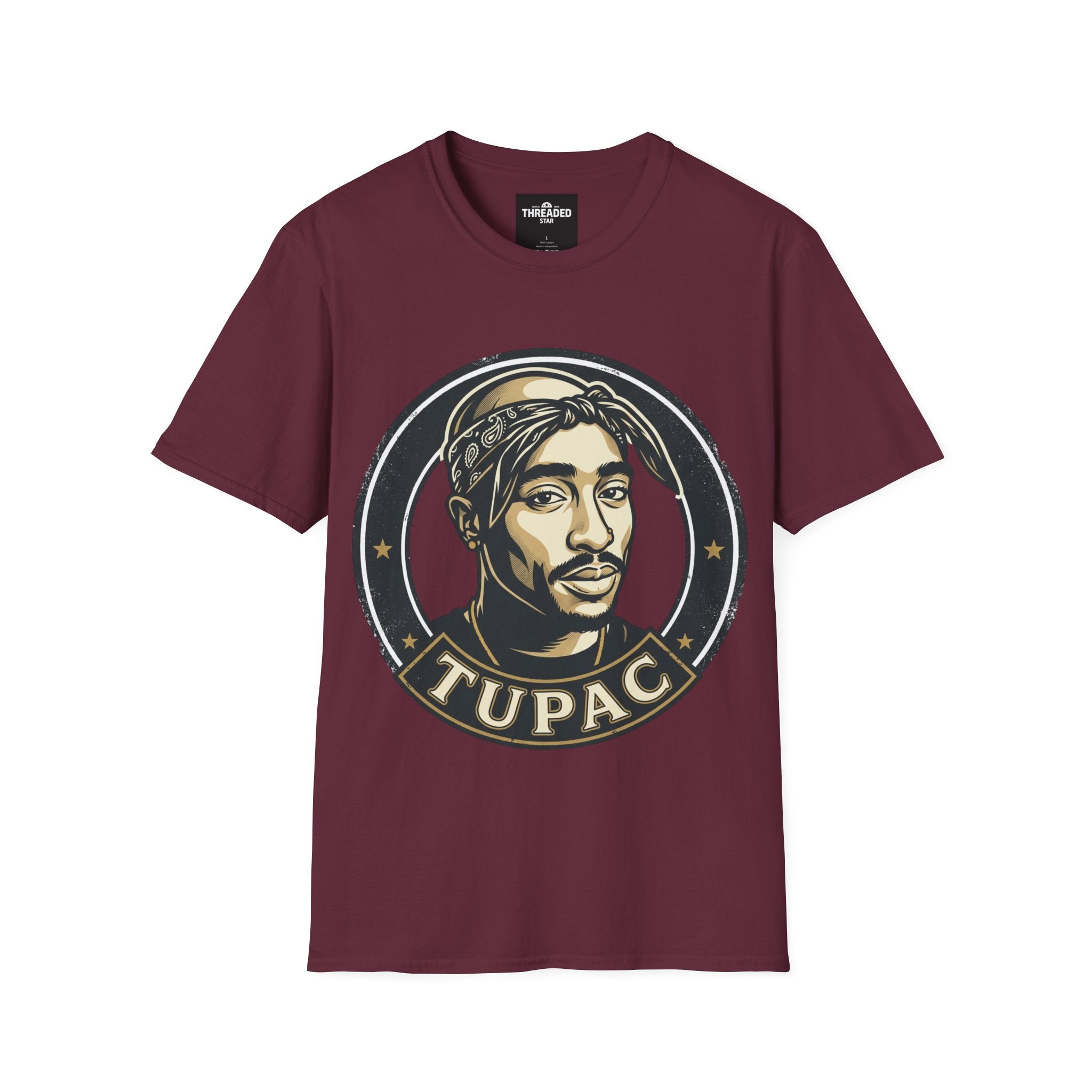 Retro Hip-Hop Portrait T-Shirt — 'Pac' Graphic Tee