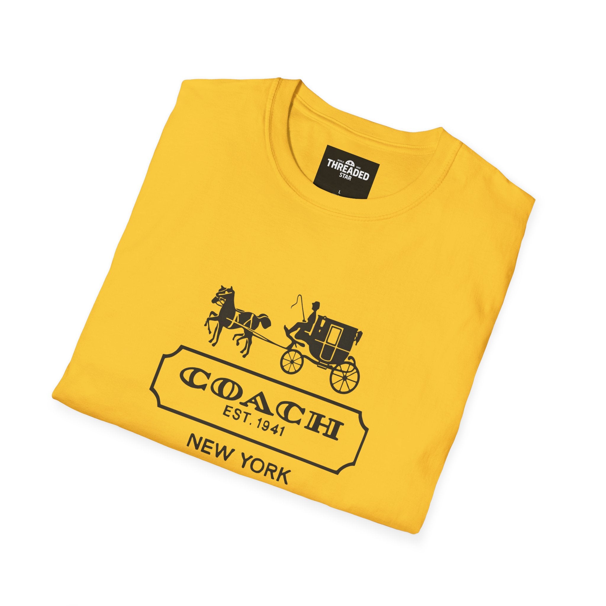 Unisex T-Shirt — Vintage Coach Carriage Logo “COACH EST. 1941 NEW YORK”