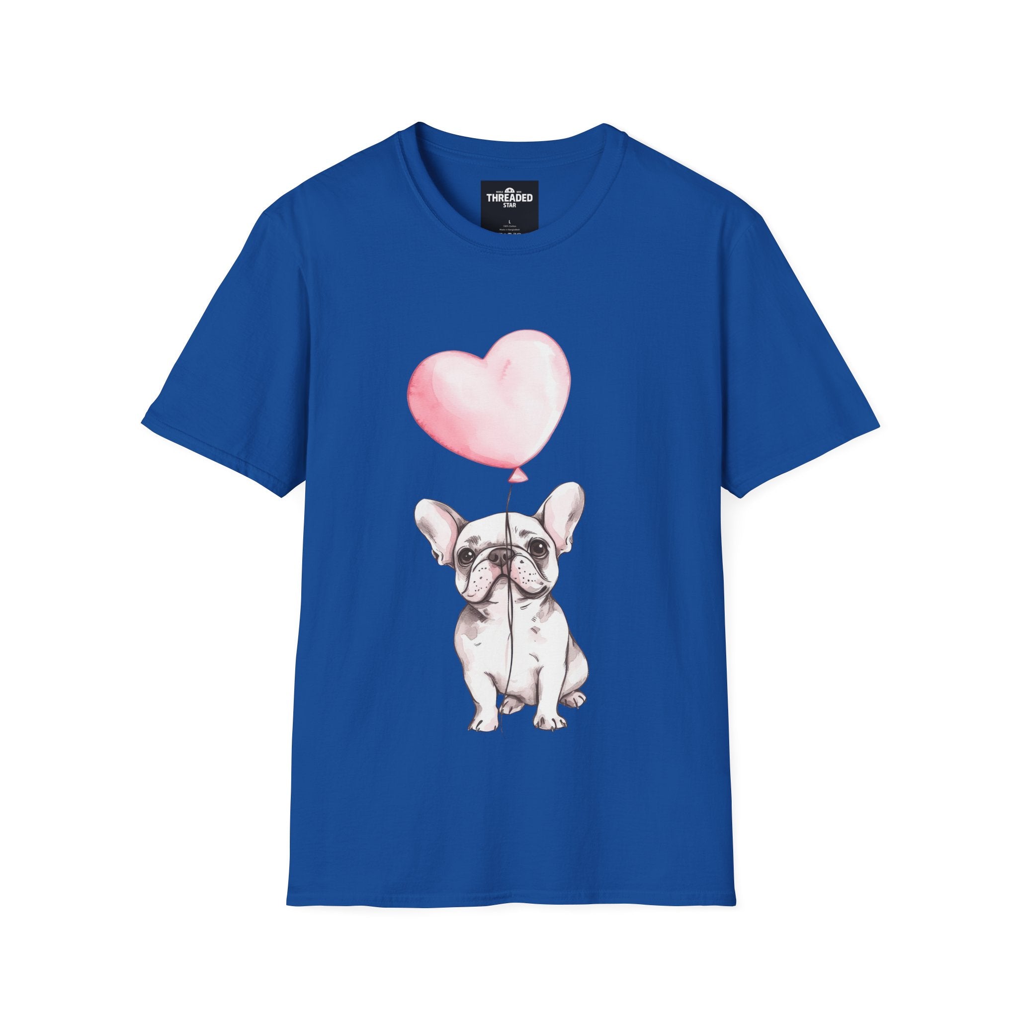 French Bulldog with Heart Balloon T-Shirt