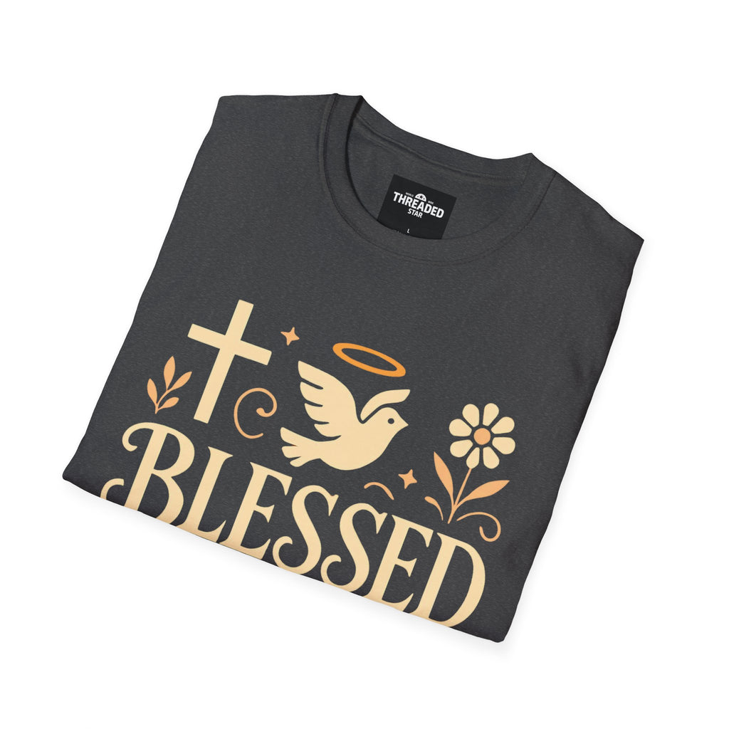 Blessed Floral Tee — Christian Faith Inspirational T-Shirt
