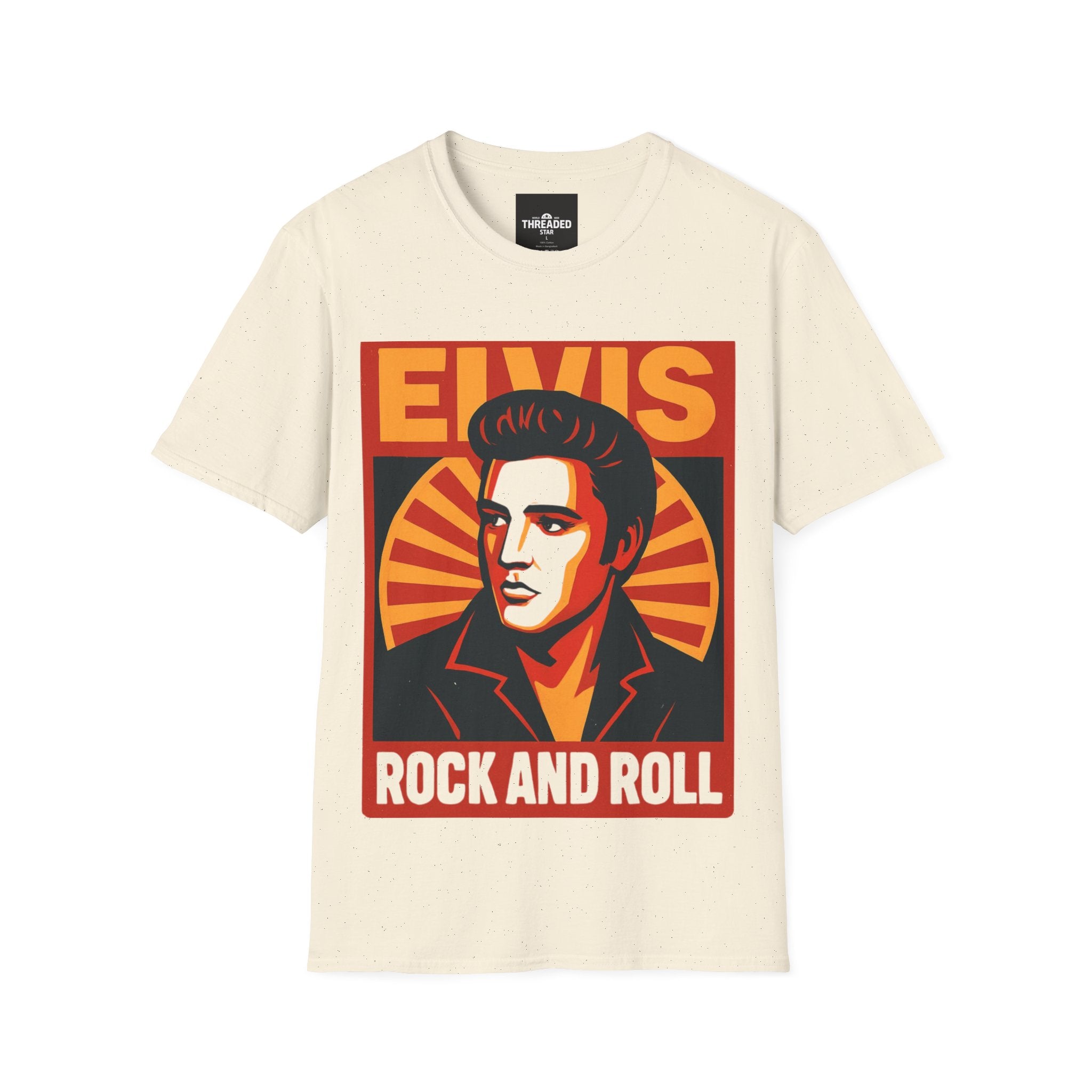 Rock & Roll Poster T-Shirt — Retro 'ELVIS' Graphic Tee