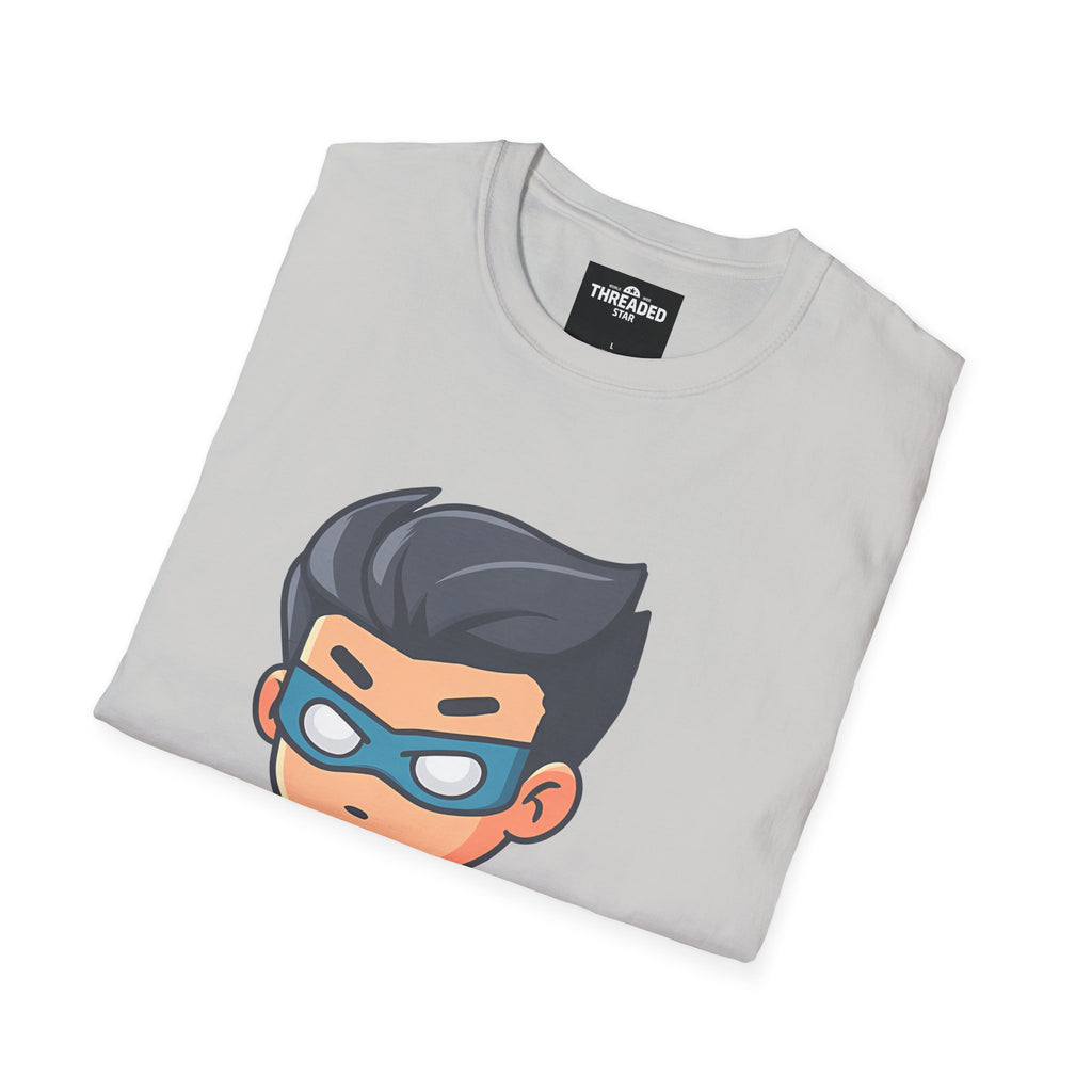 Adults Superhero T-Shirt – Unisex Cute Masked Hero Graphic Tee