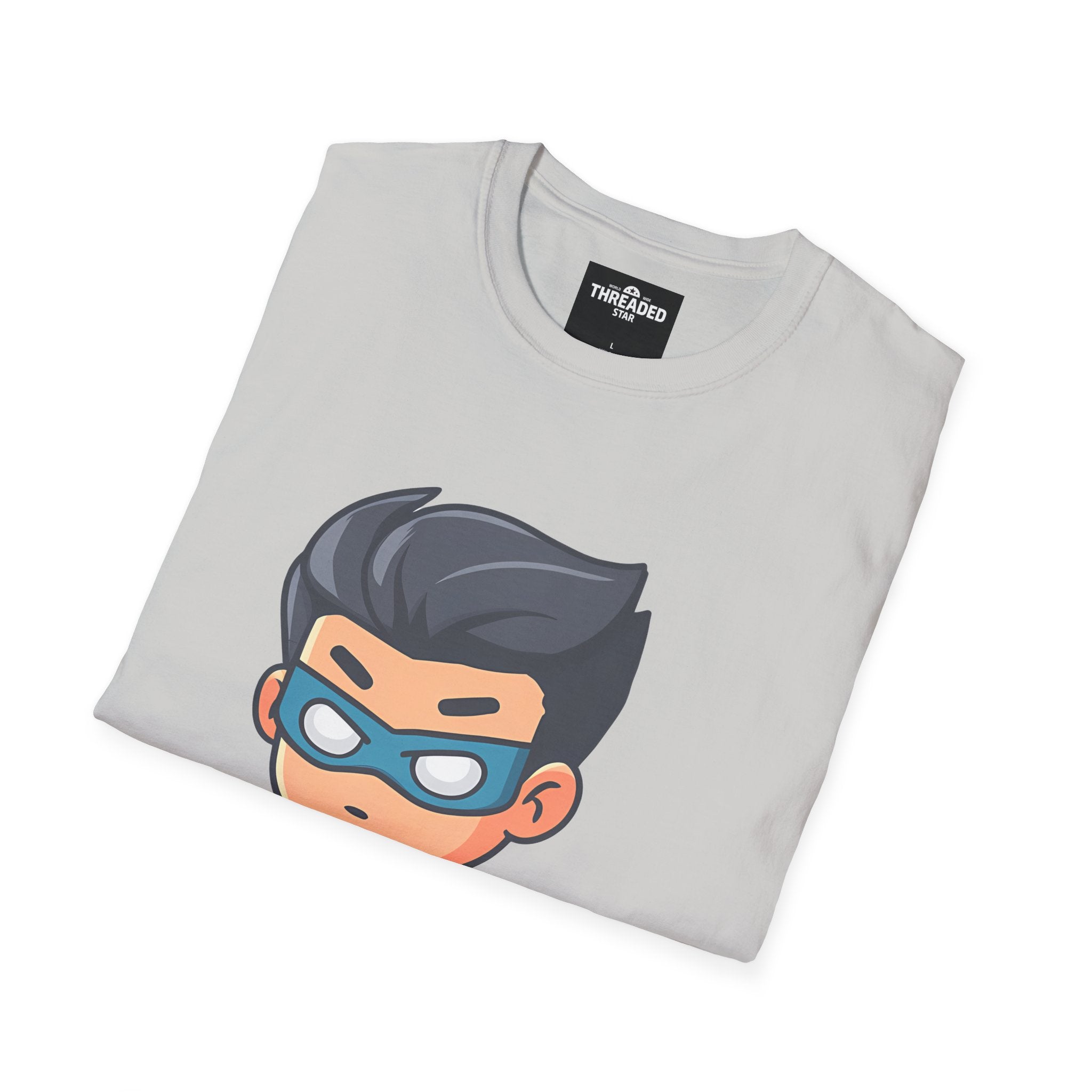 Adults Superhero T-Shirt – Unisex Cute Masked Hero Graphic Tee