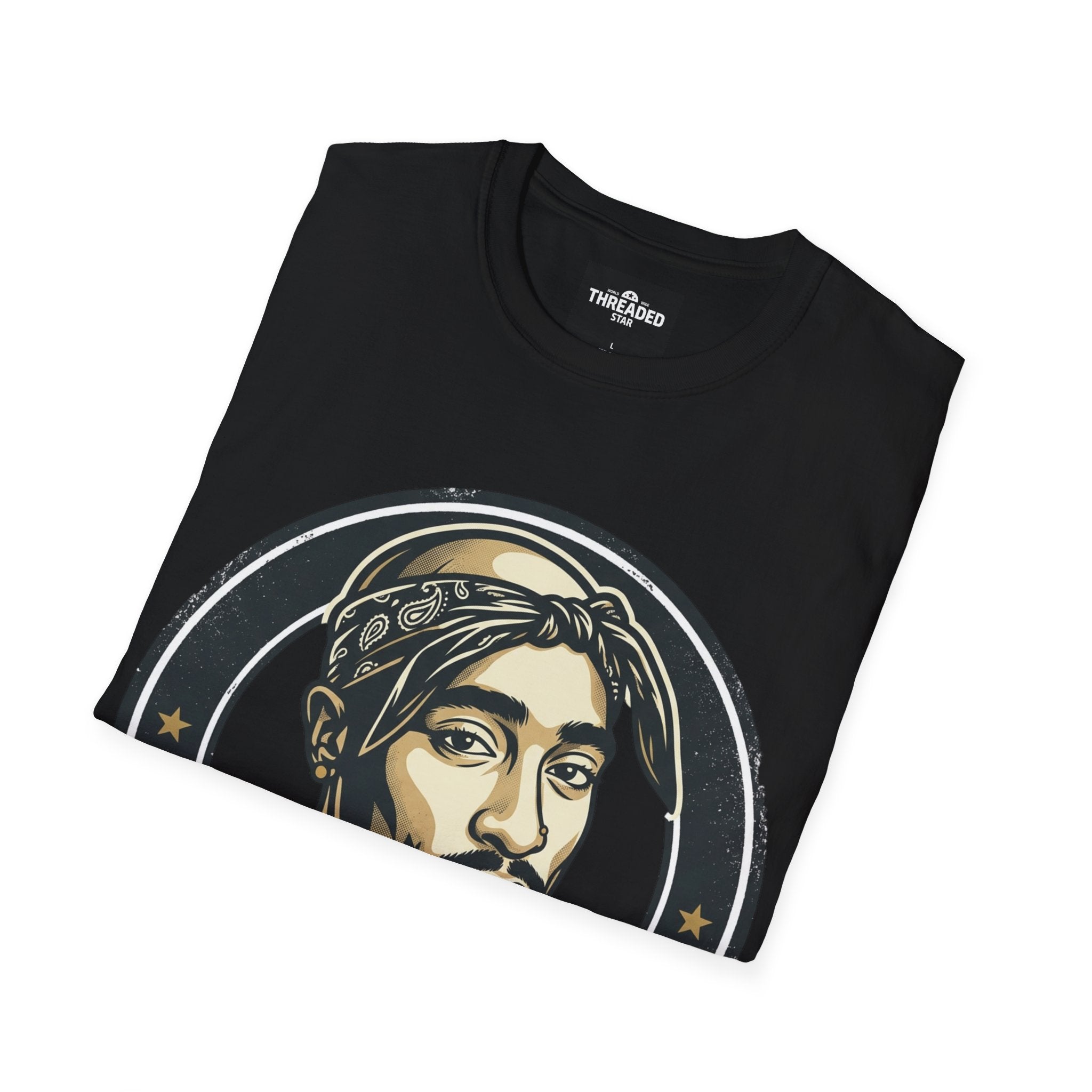 Retro Hip-Hop Portrait T-Shirt — 'Pac' Graphic Tee