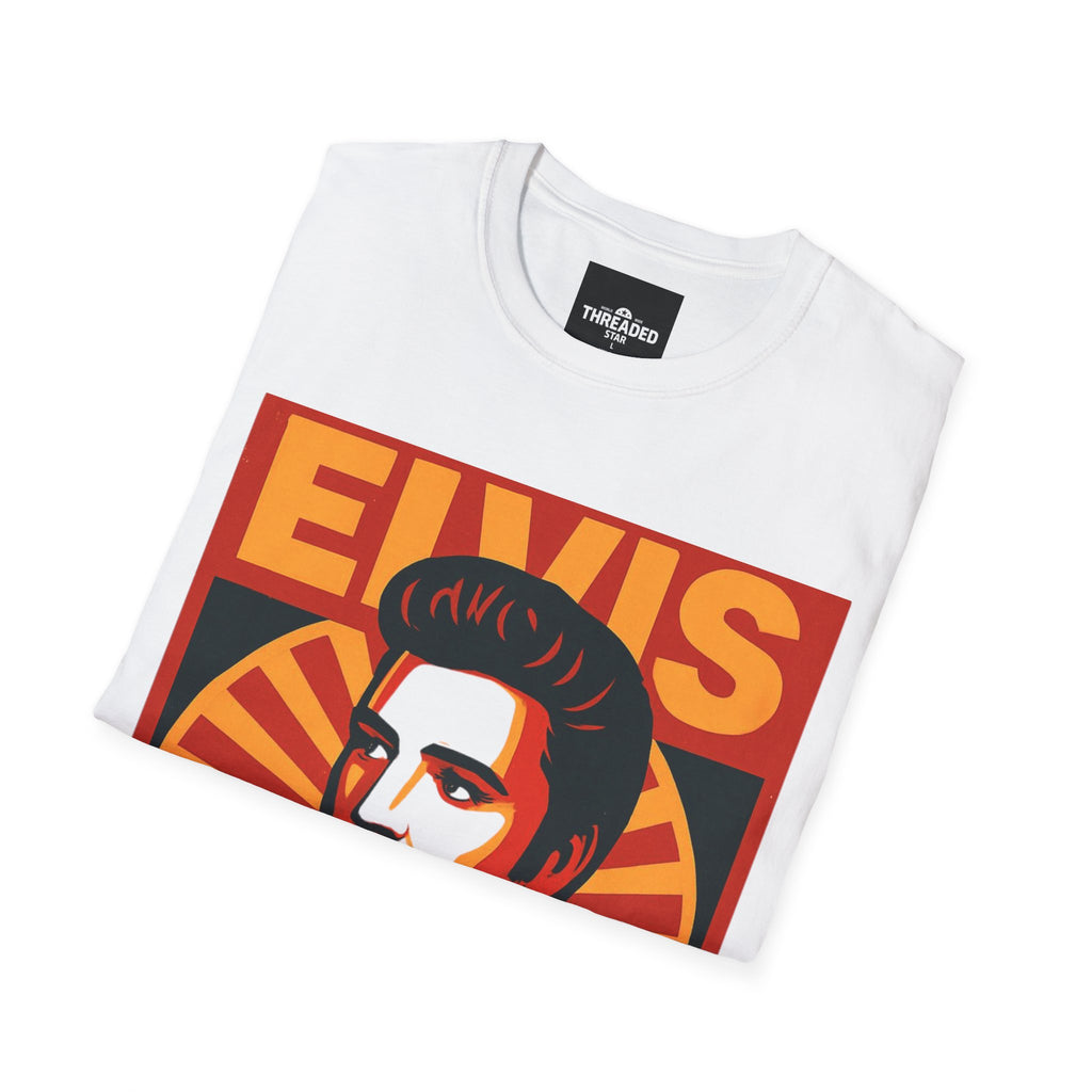 Rock & Roll Poster T-Shirt — Retro 'ELVIS' Graphic Tee
