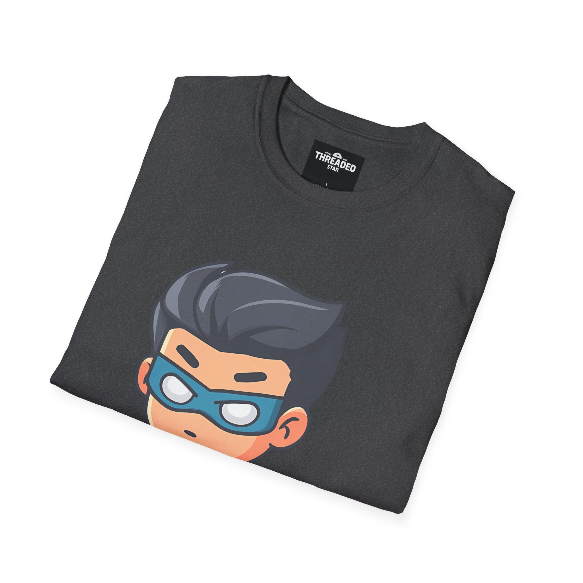 Adults Superhero T-Shirt – Unisex Cute Masked Hero Graphic Tee