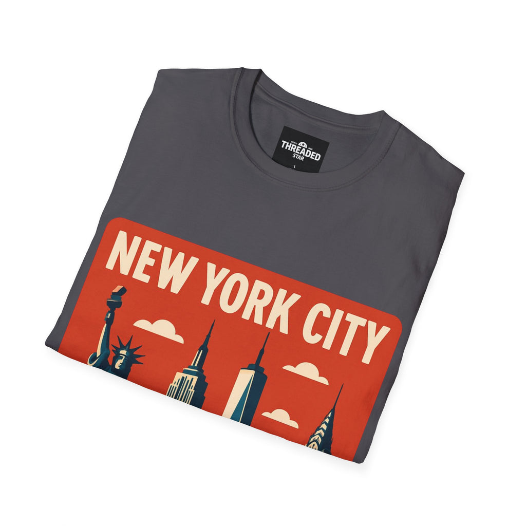 New York City Skyline T-Shirt – Retro Statue of Liberty Design