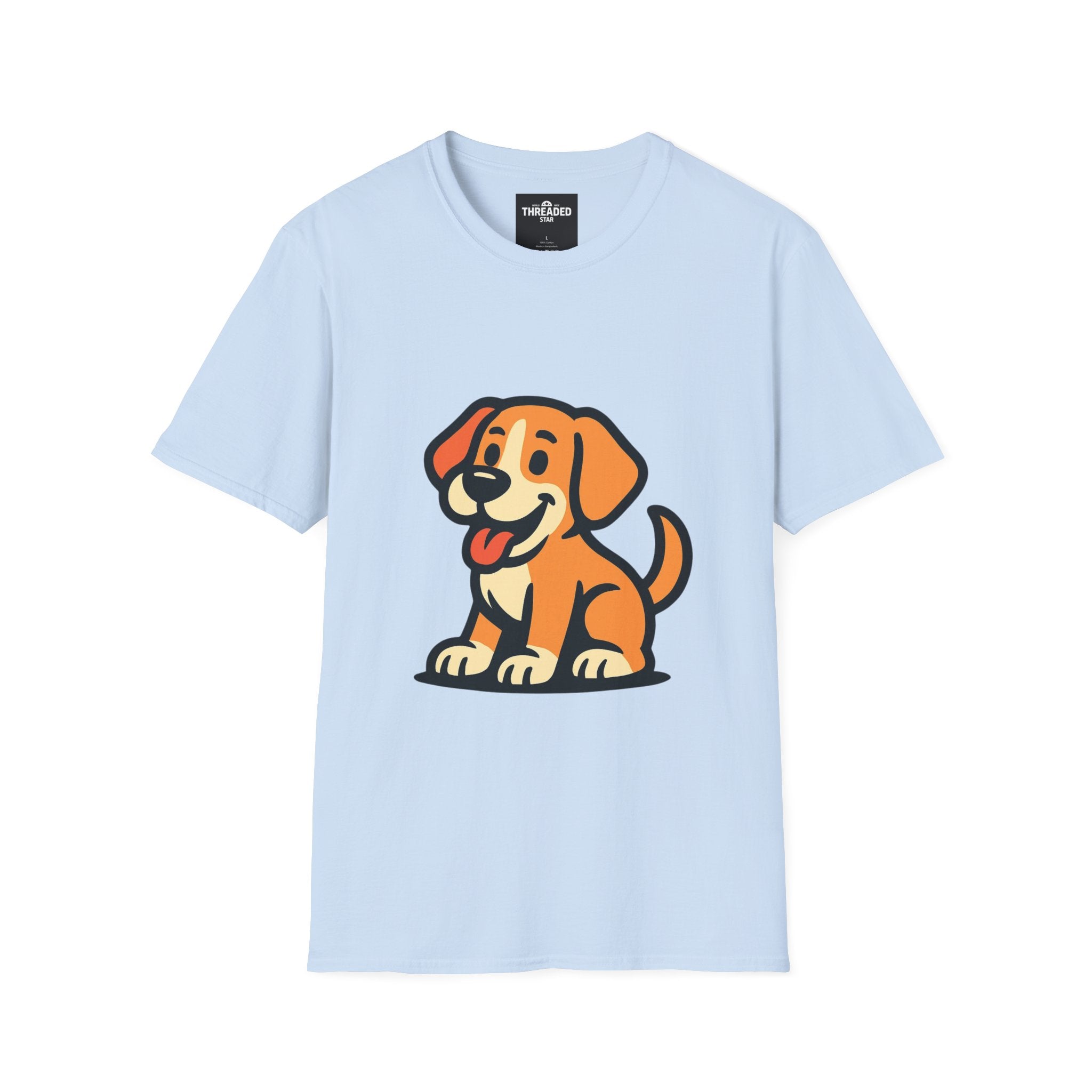 Cute Cartoon Puppy T-Shirt — Playful Dog Graphic Tee for Pet Lovers