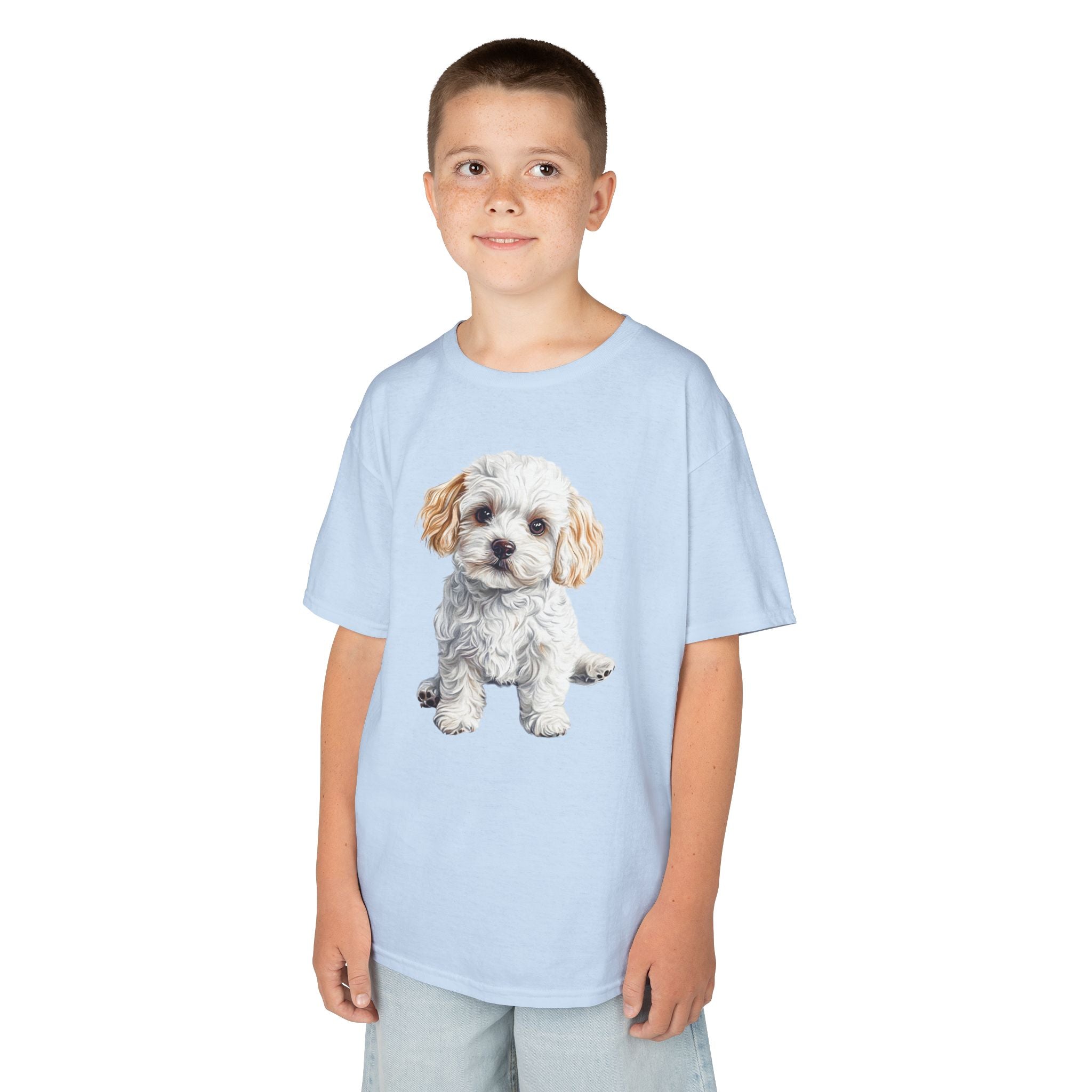 Kids Tee — Cute Fluffy Puppy Graphic
