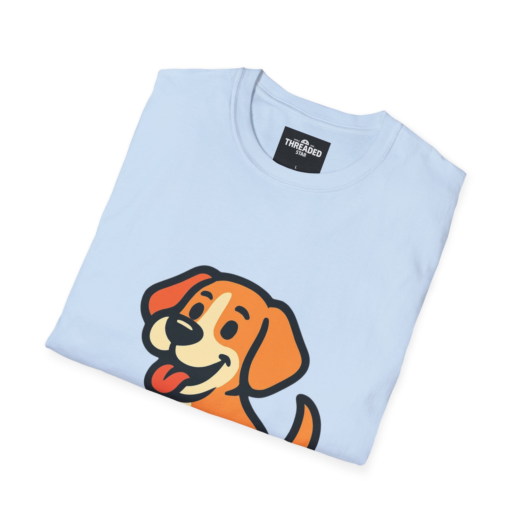 Cute Cartoon Puppy T-Shirt — Playful Dog Graphic Tee for Pet Lovers