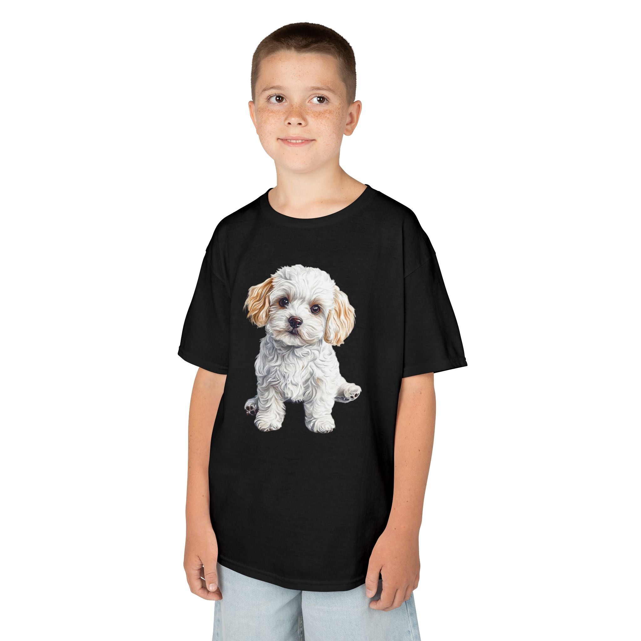 Kids Tee — Cute Fluffy Puppy Graphic