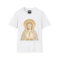 Mary with Candle T-Shirt – Sacred Virgin Mary Prayer Tee