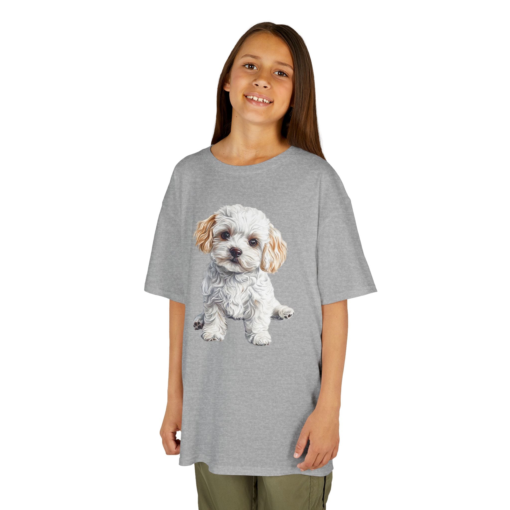 Kids Tee — Cute Fluffy Puppy Graphic