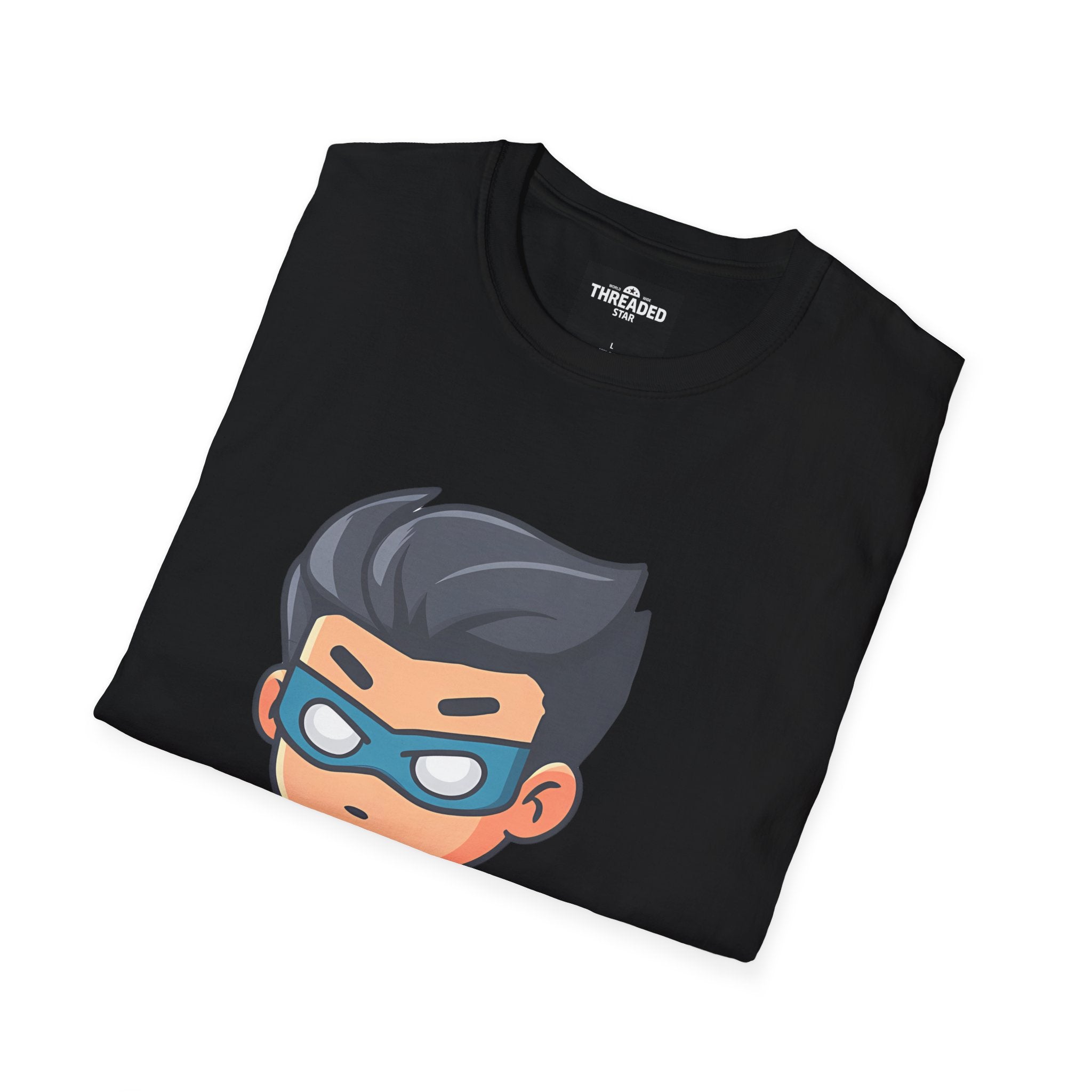 Adults Superhero T-Shirt – Unisex Cute Masked Hero Graphic Tee