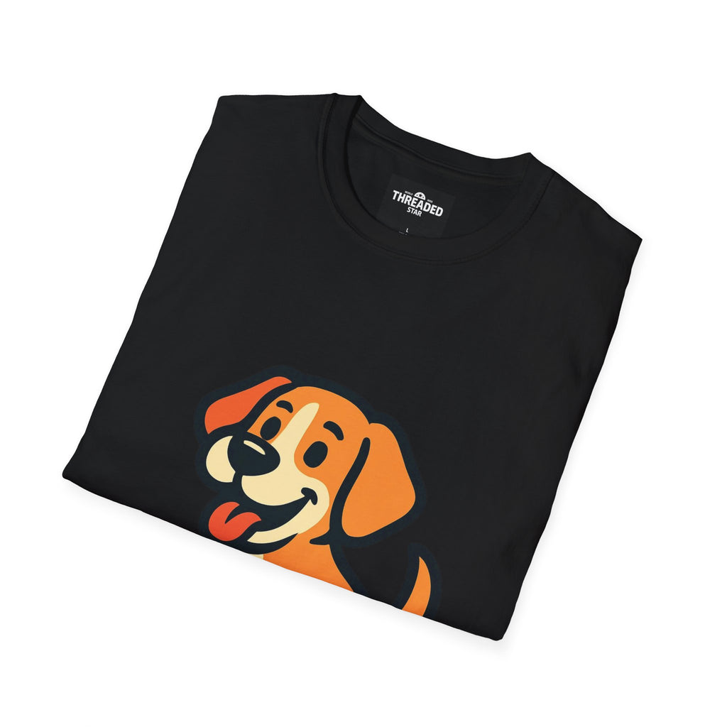 Cute Cartoon Puppy T-Shirt — Playful Dog Graphic Tee for Pet Lovers