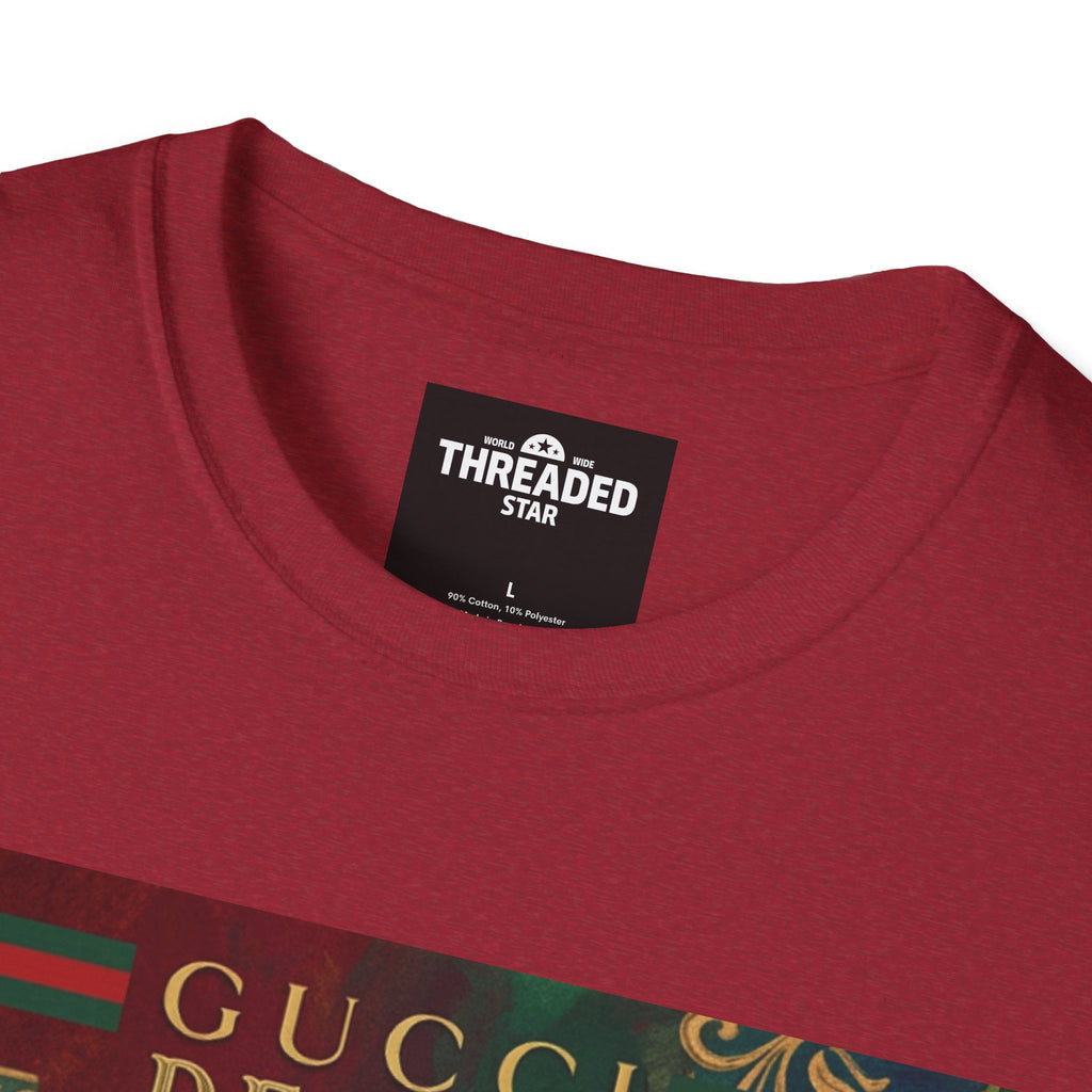 Designer Vintage-Inspired T-Shirt — 'Gucci Design' Floral Graphic