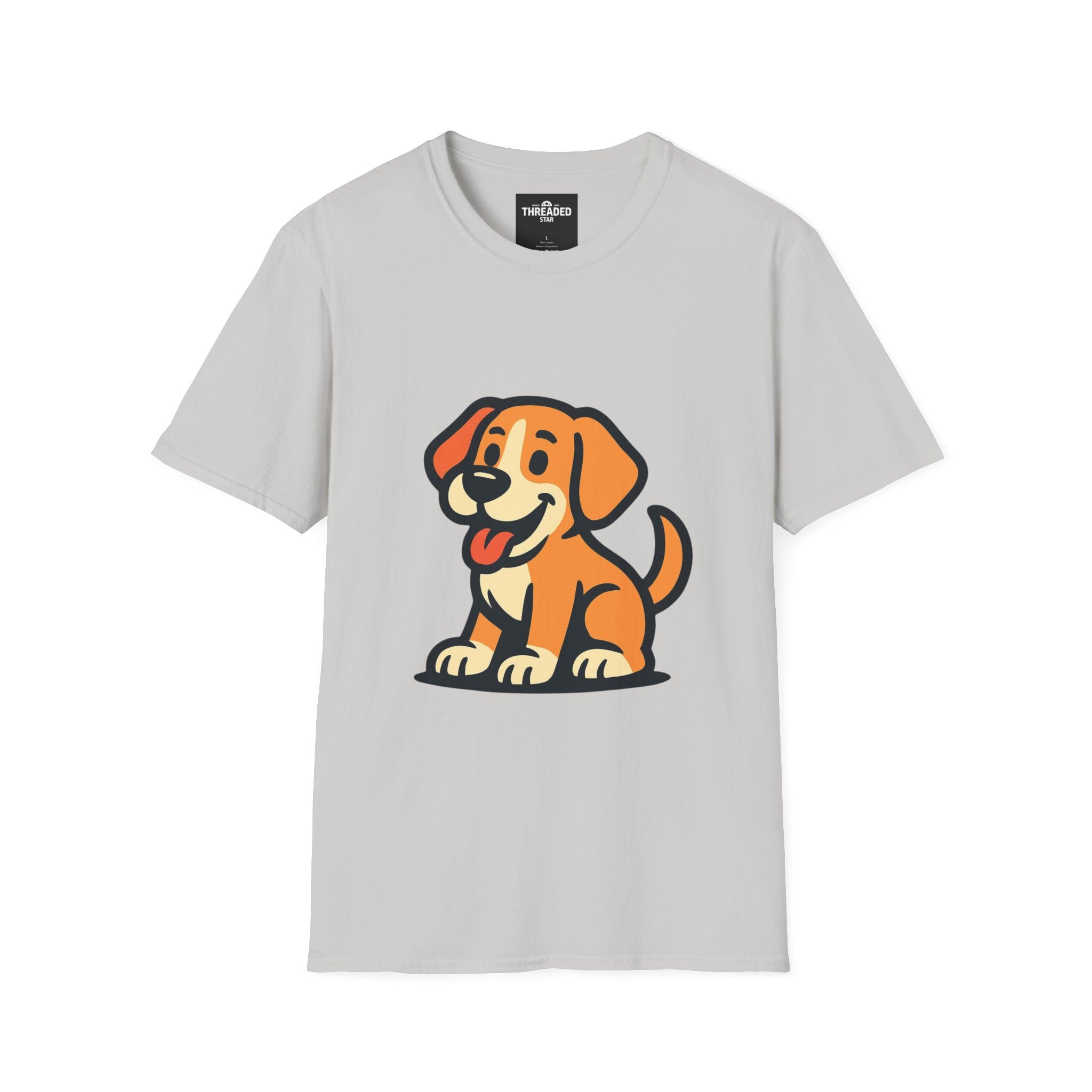 Cute Cartoon Puppy T-Shirt — Playful Dog Graphic Tee for Pet Lovers