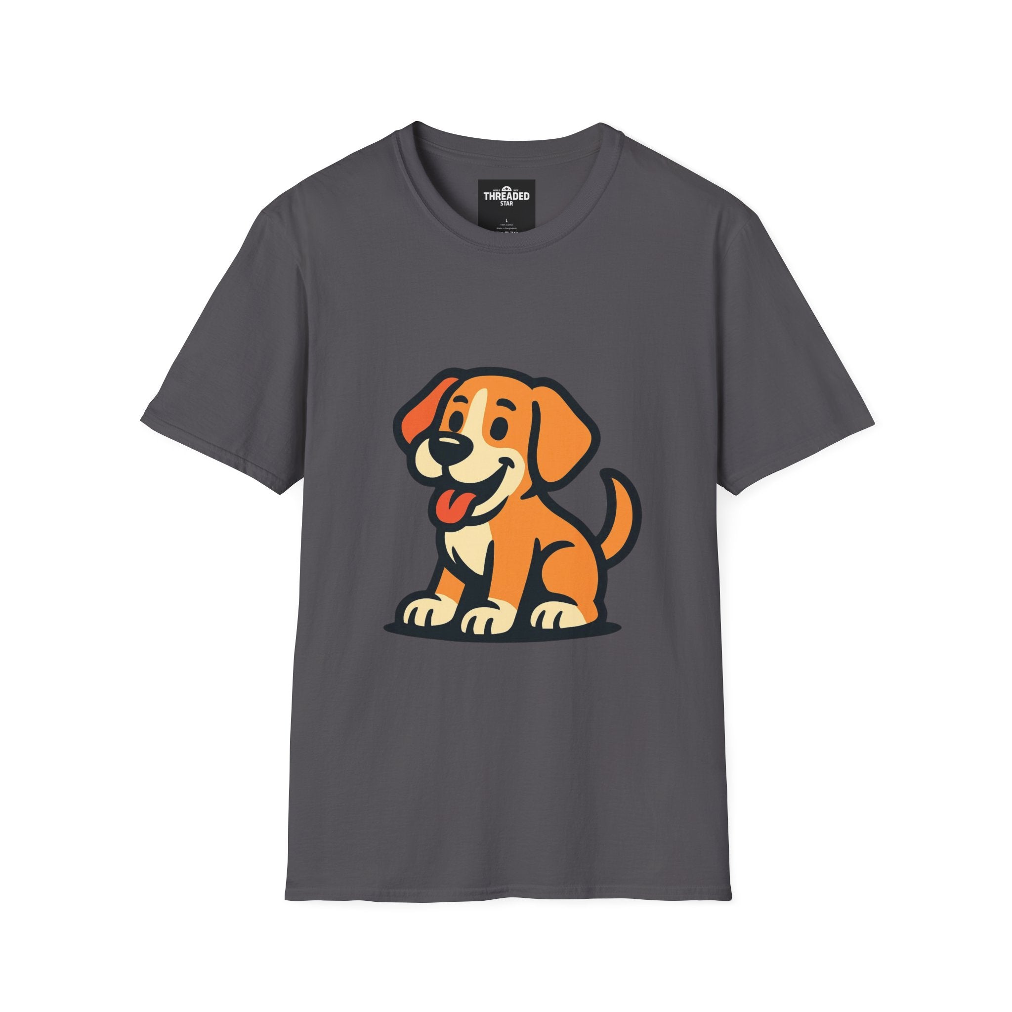 Cute Cartoon Puppy T-Shirt — Playful Dog Graphic Tee for Pet Lovers