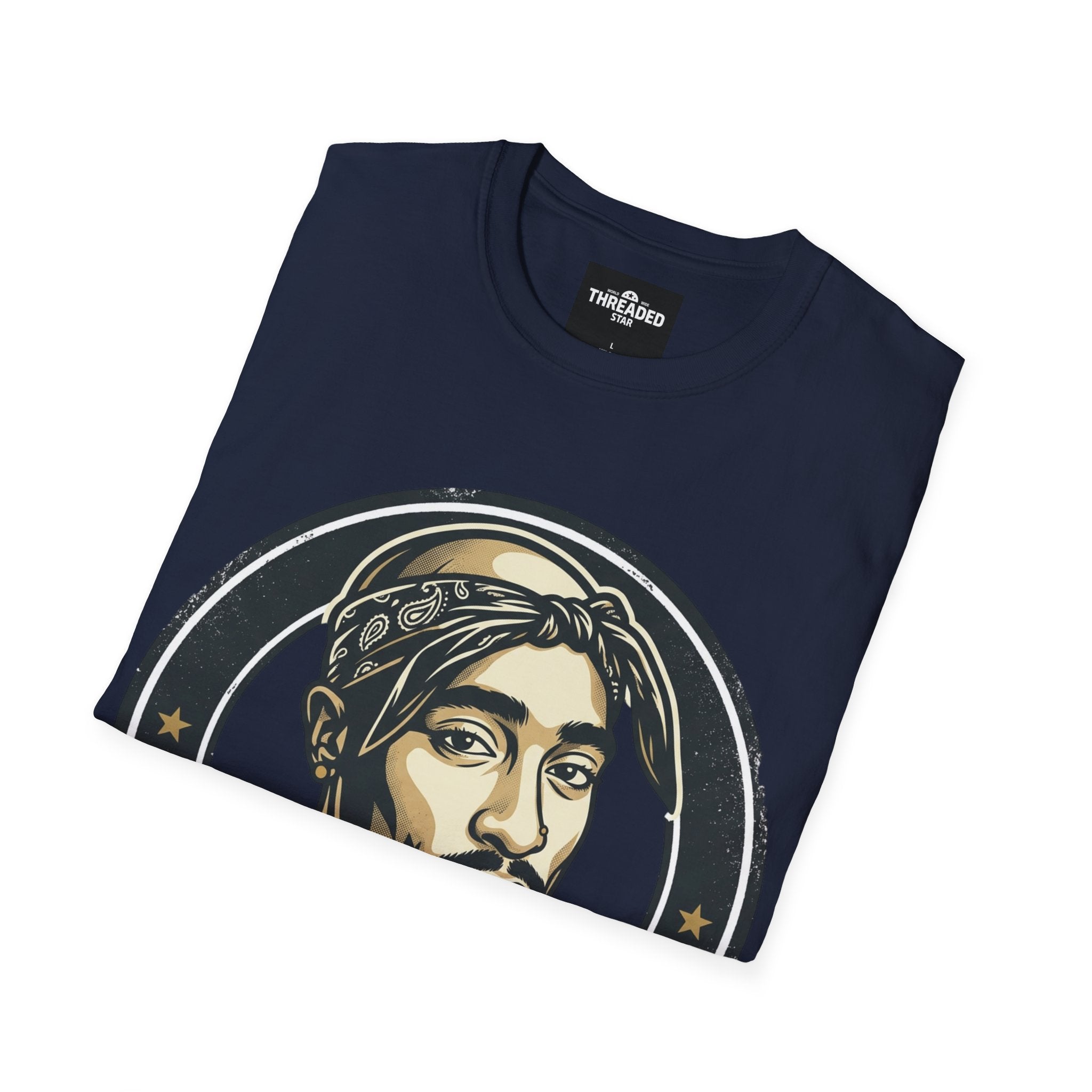 Retro Hip-Hop Portrait T-Shirt — 'Pac' Graphic Tee