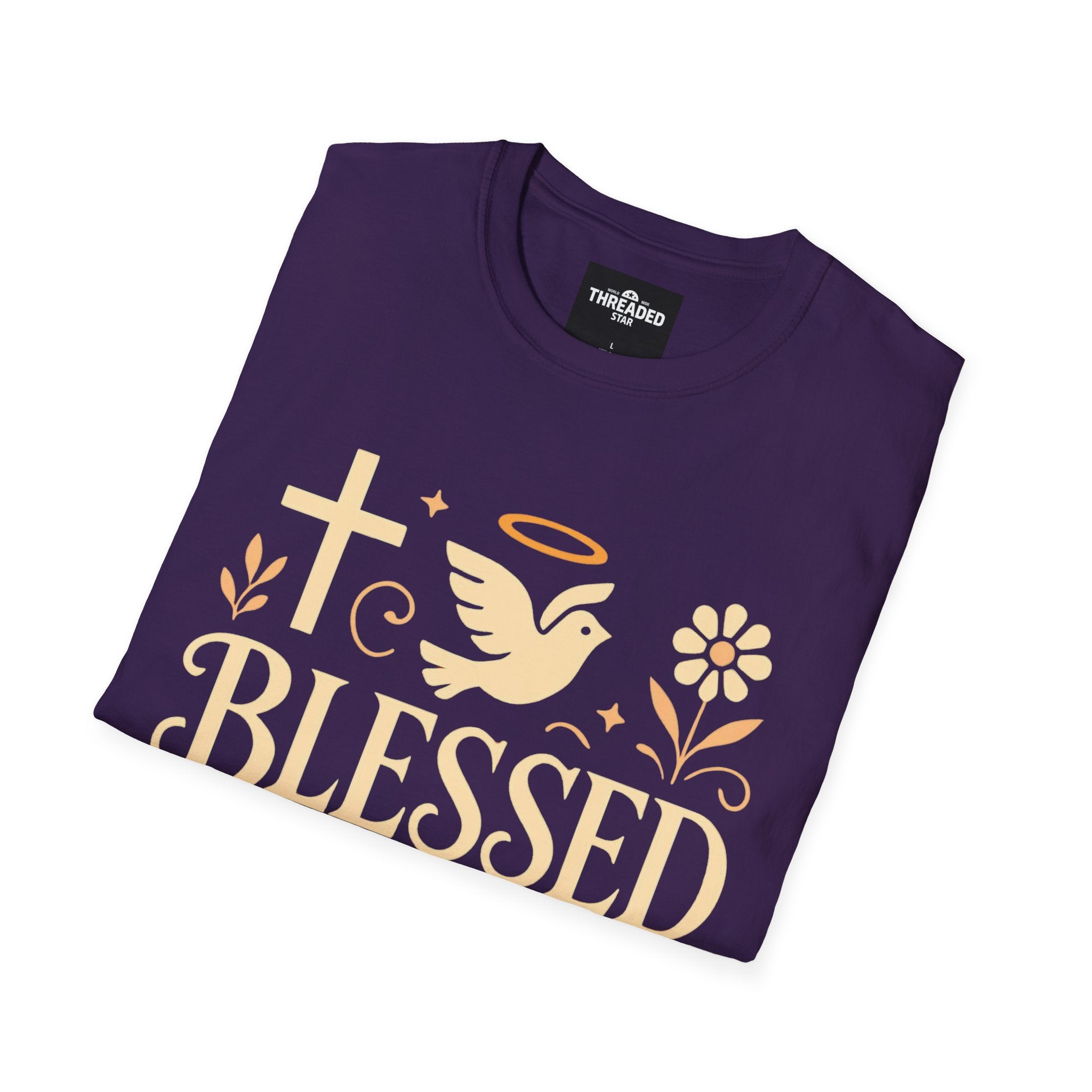 Blessed Floral Tee — Christian Faith Inspirational T-Shirt