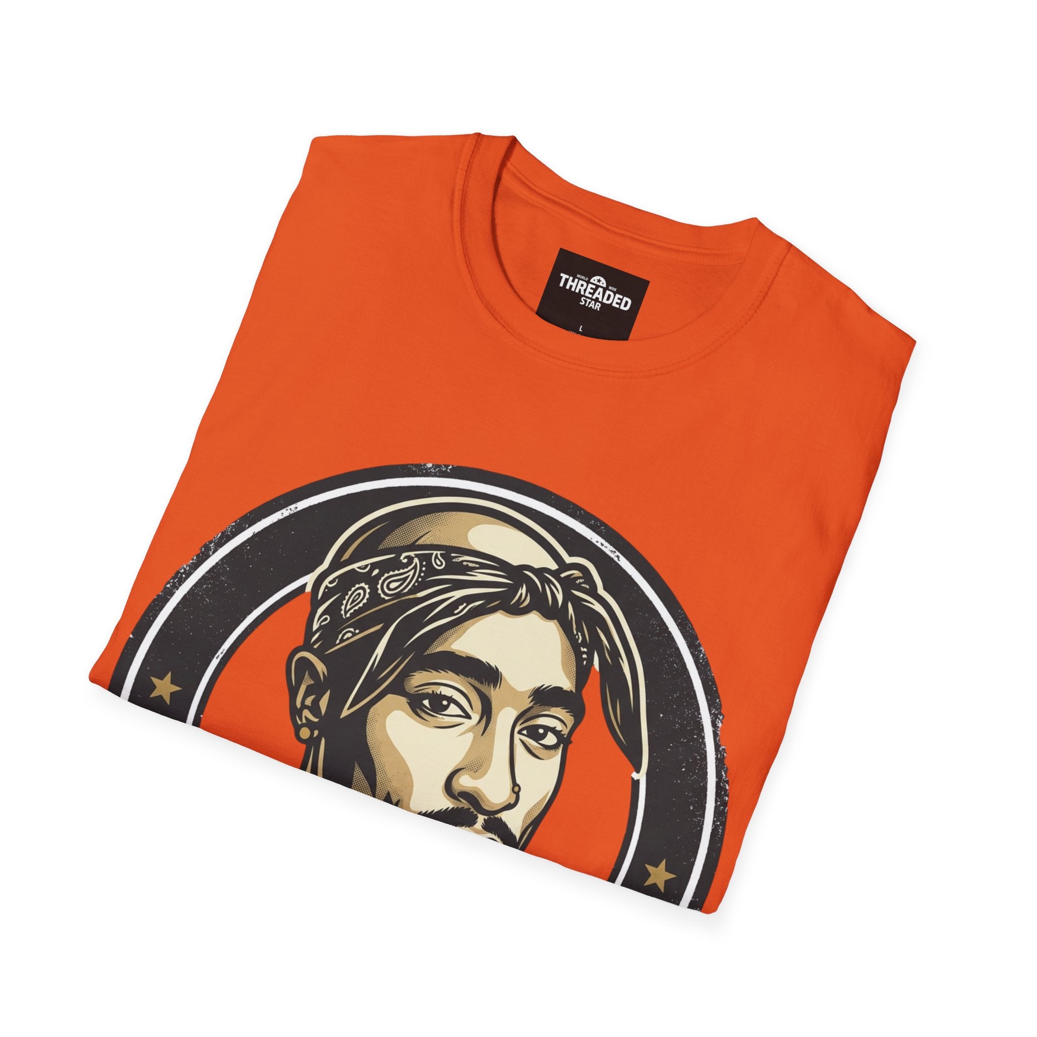 Retro Hip-Hop Portrait T-Shirt — 'Pac' Graphic Tee