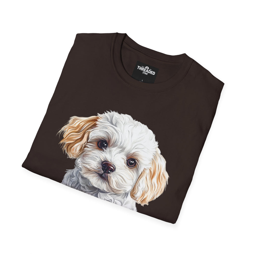 Puppy Portrait T-Shirt — Cute Maltese/Poodle Dog Graphic Tee