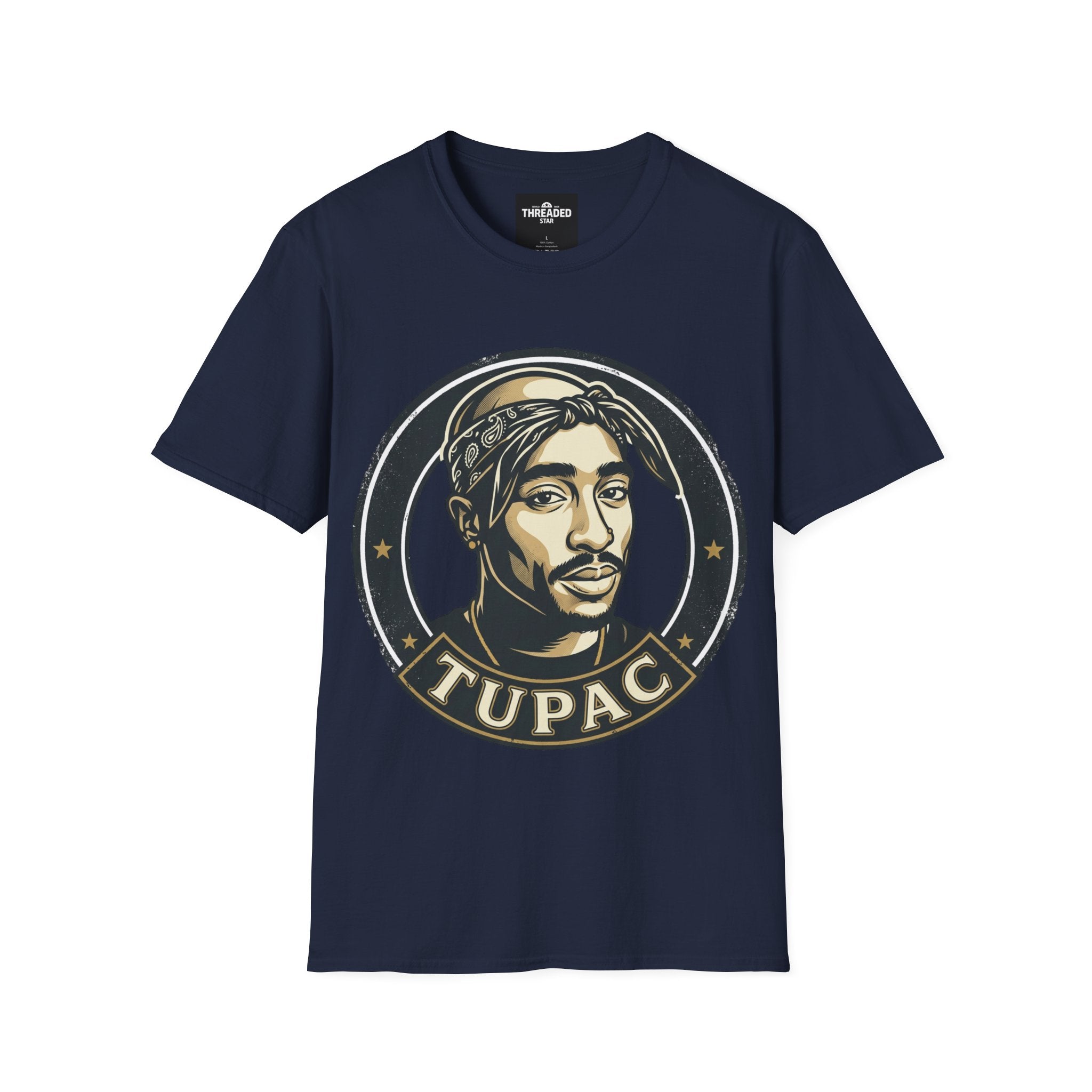 Retro Hip-Hop Portrait T-Shirt — 'Pac' Graphic Tee