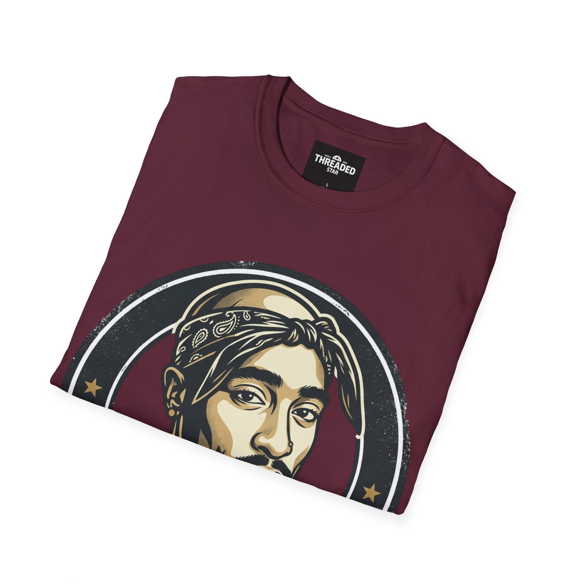 Retro Hip-Hop Portrait T-Shirt — 'Pac' Graphic Tee