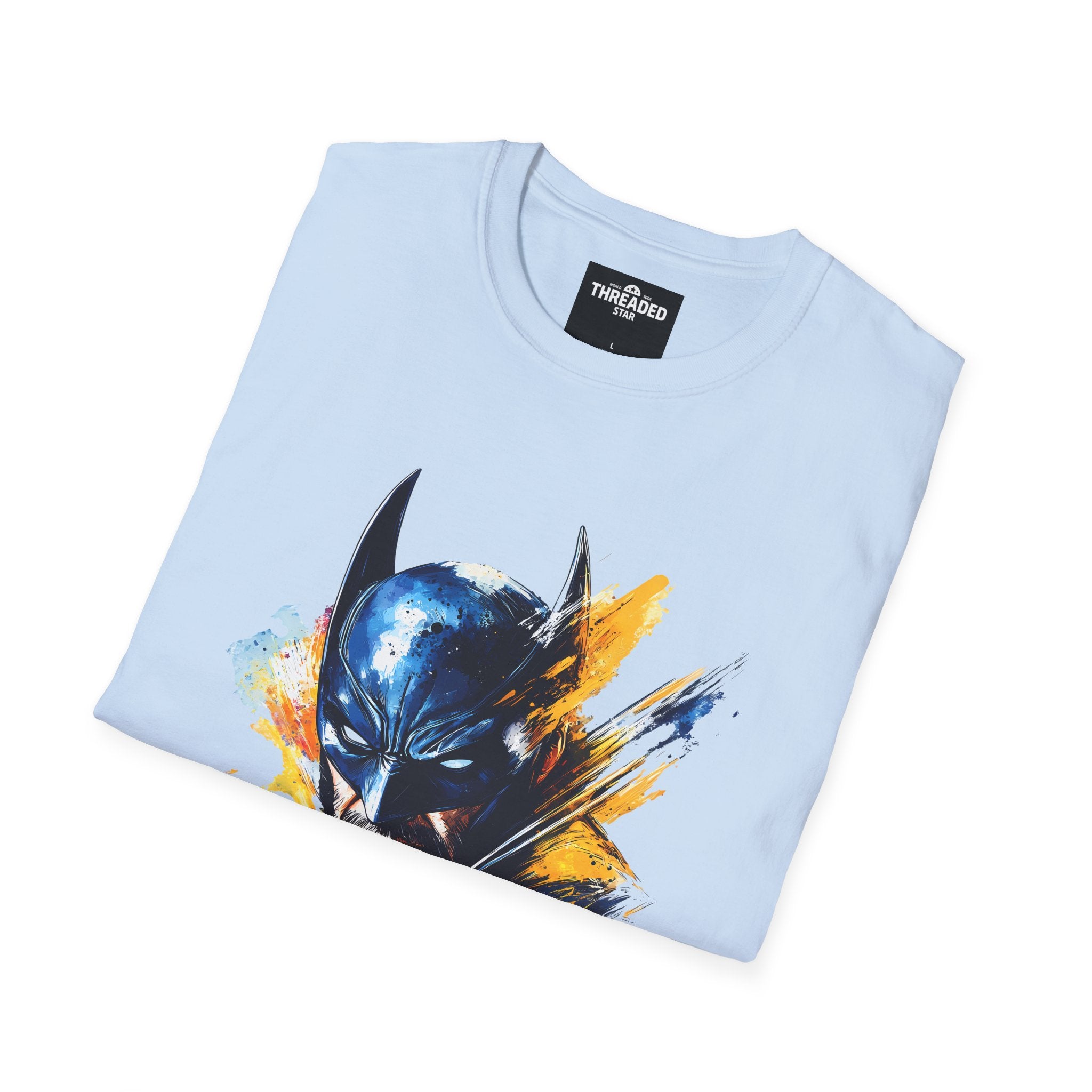 Batman Watercolor Portrait T-Shirt — Abstract Superhero Graphic Tee