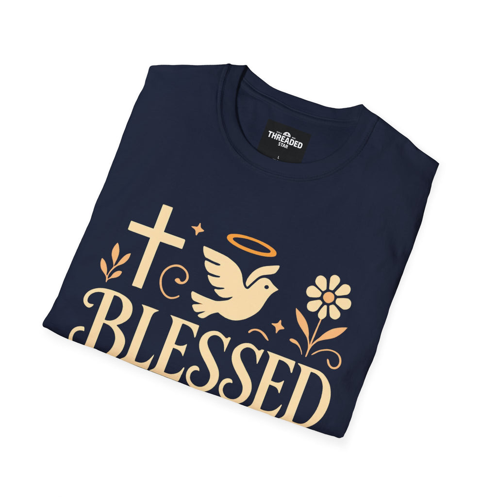 Blessed Floral Tee — Christian Faith Inspirational T-Shirt
