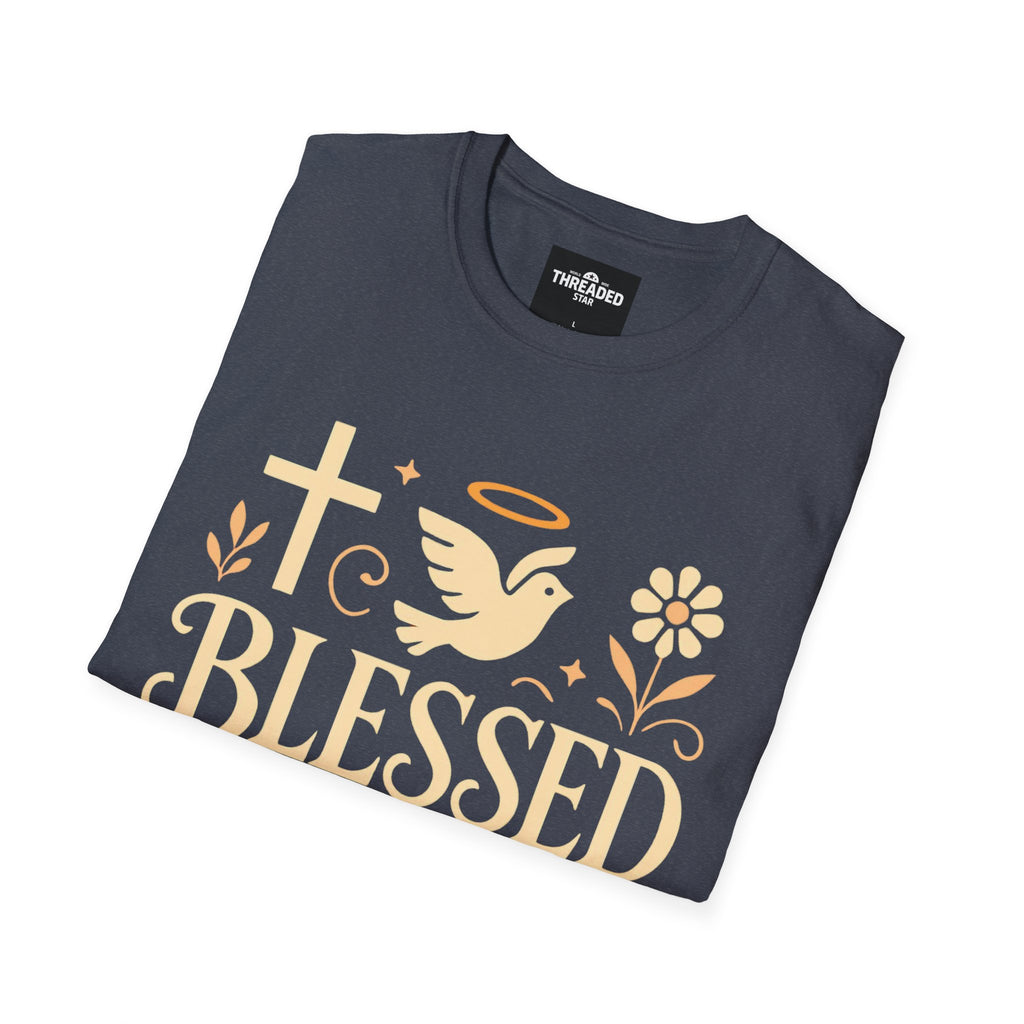 Blessed Floral Tee — Christian Faith Inspirational T-Shirt