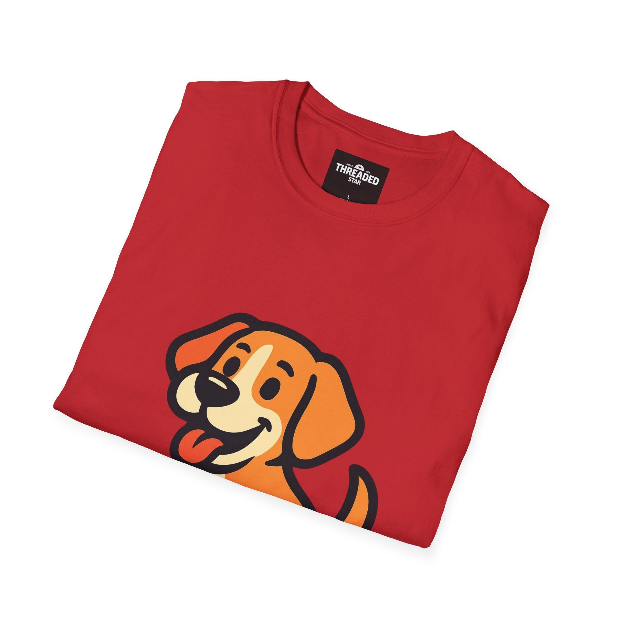 Cute Cartoon Puppy T-Shirt — Playful Dog Graphic Tee for Pet Lovers