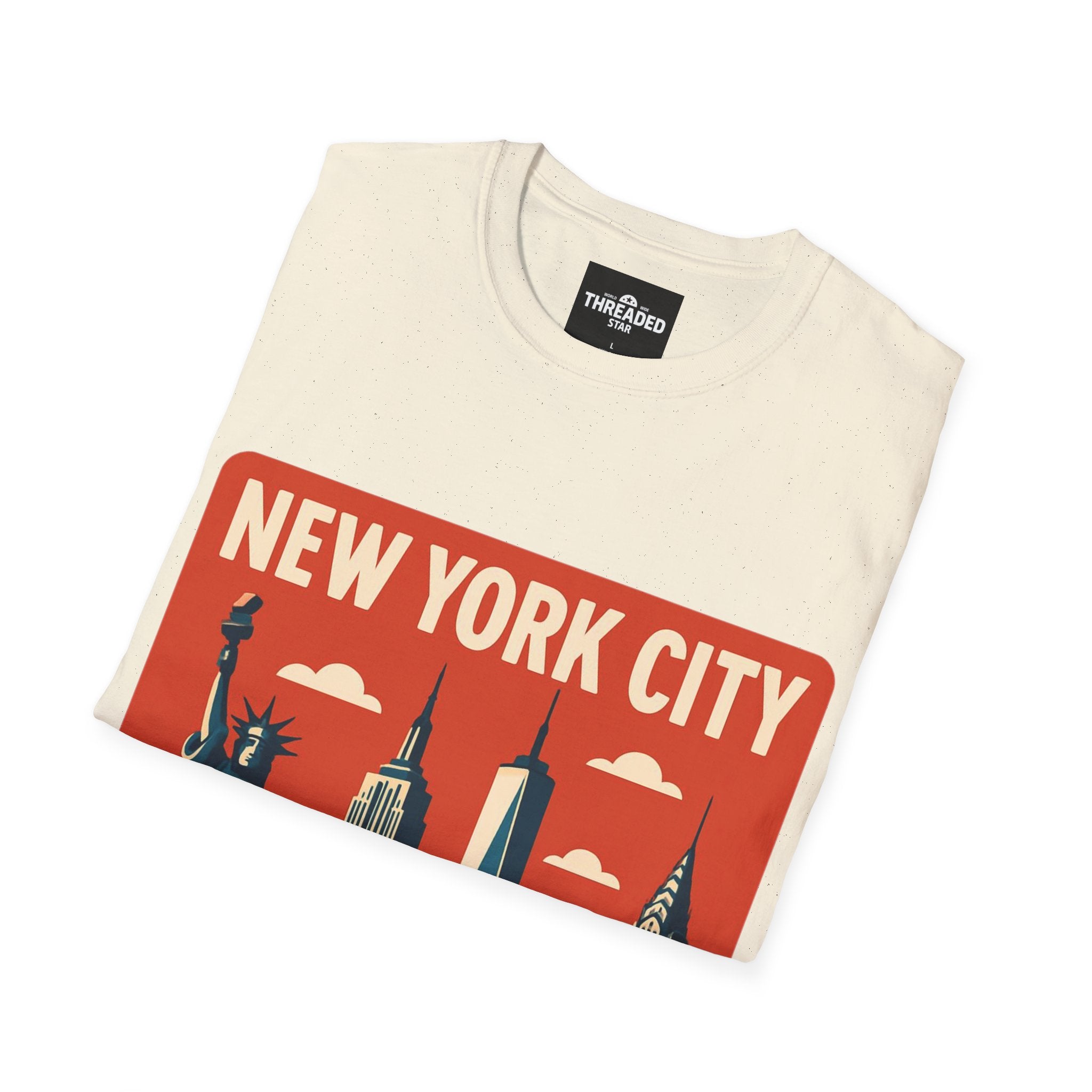 New York City Skyline T-Shirt – Retro Statue of Liberty Design