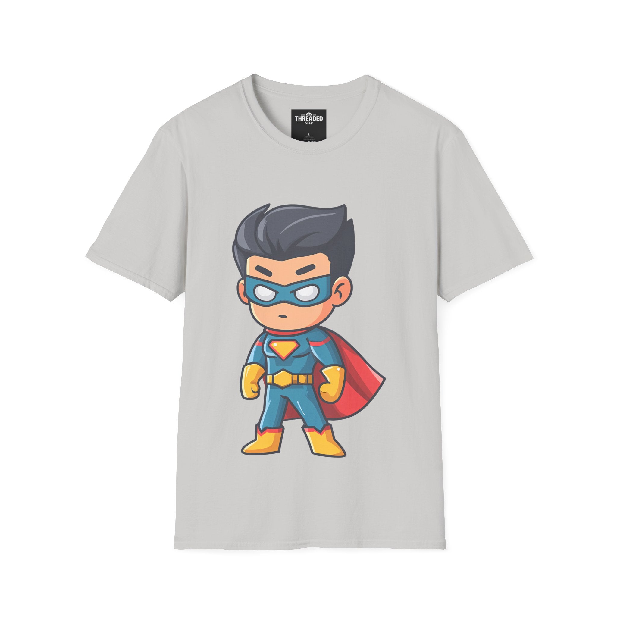Adults Superhero T-Shirt – Unisex Cute Masked Hero Graphic Tee