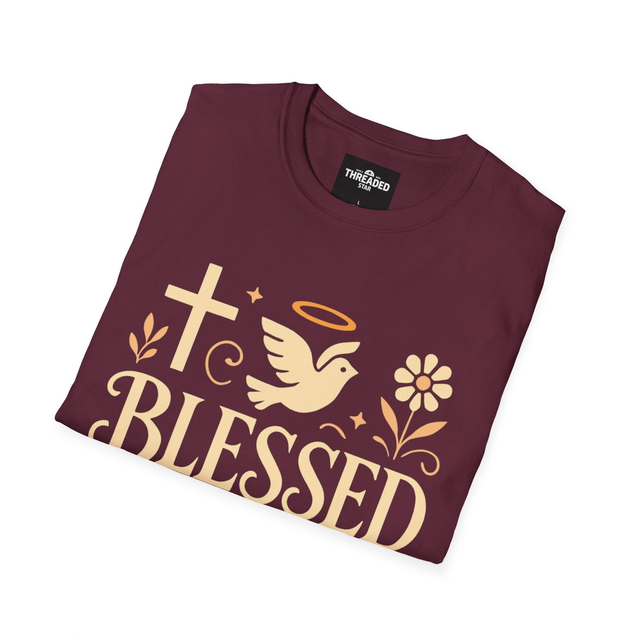 Blessed Floral Tee — Christian Faith Inspirational T-Shirt