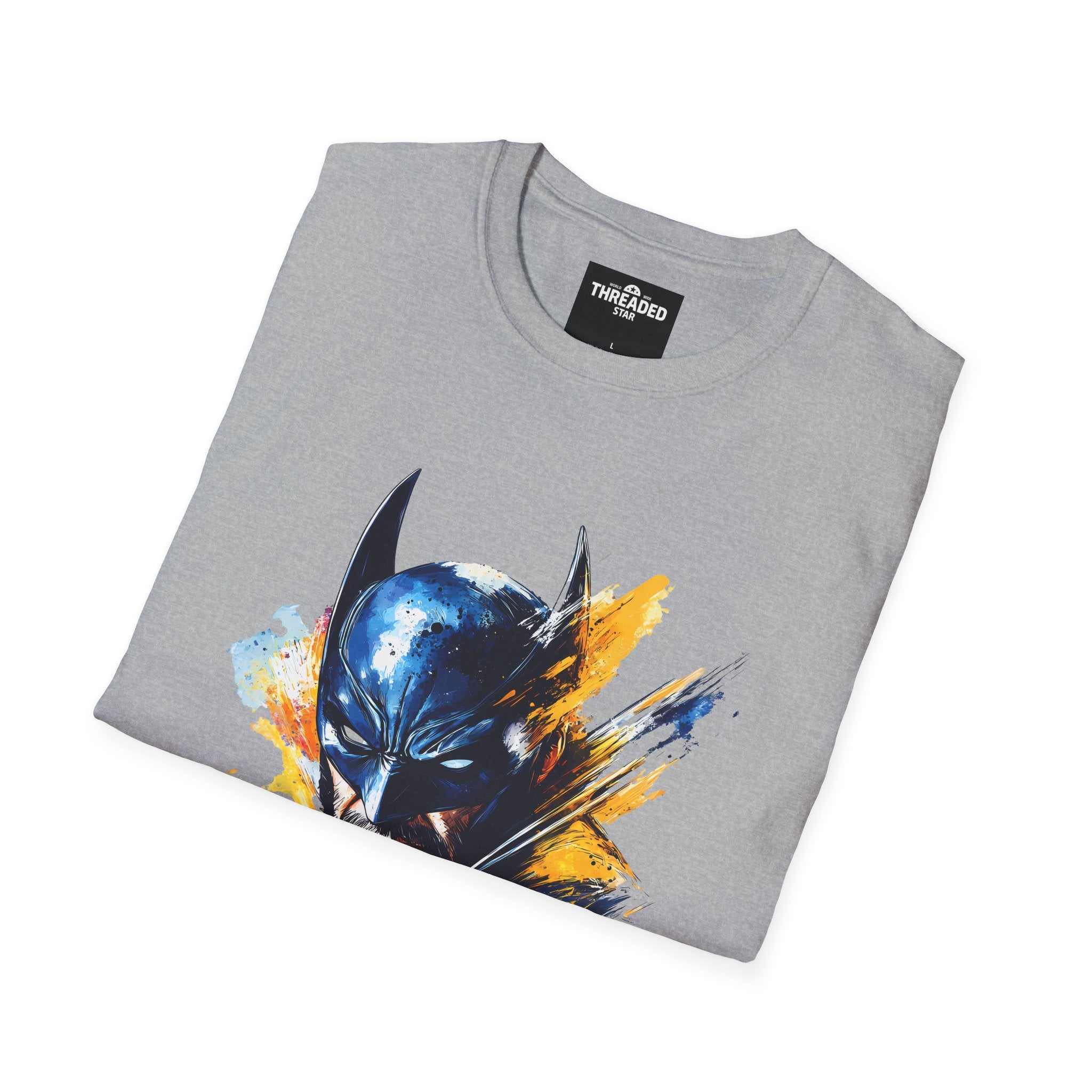 Batman Watercolor Portrait T-Shirt — Abstract Superhero Graphic Tee