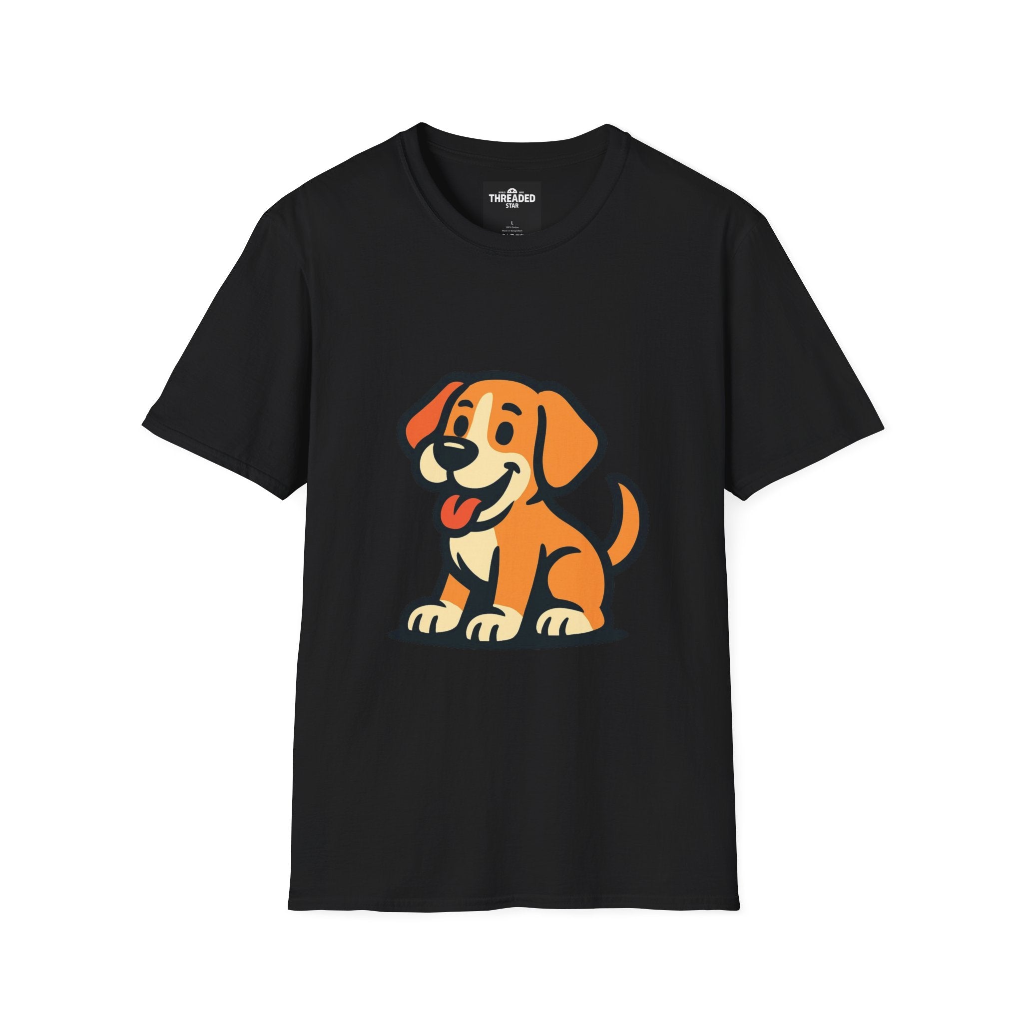 Cute Cartoon Puppy T-Shirt — Playful Dog Graphic Tee for Pet Lovers