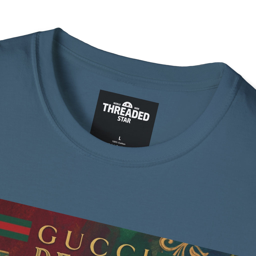 Designer Vintage-Inspired T-Shirt — 'Gucci Design' Floral Graphic